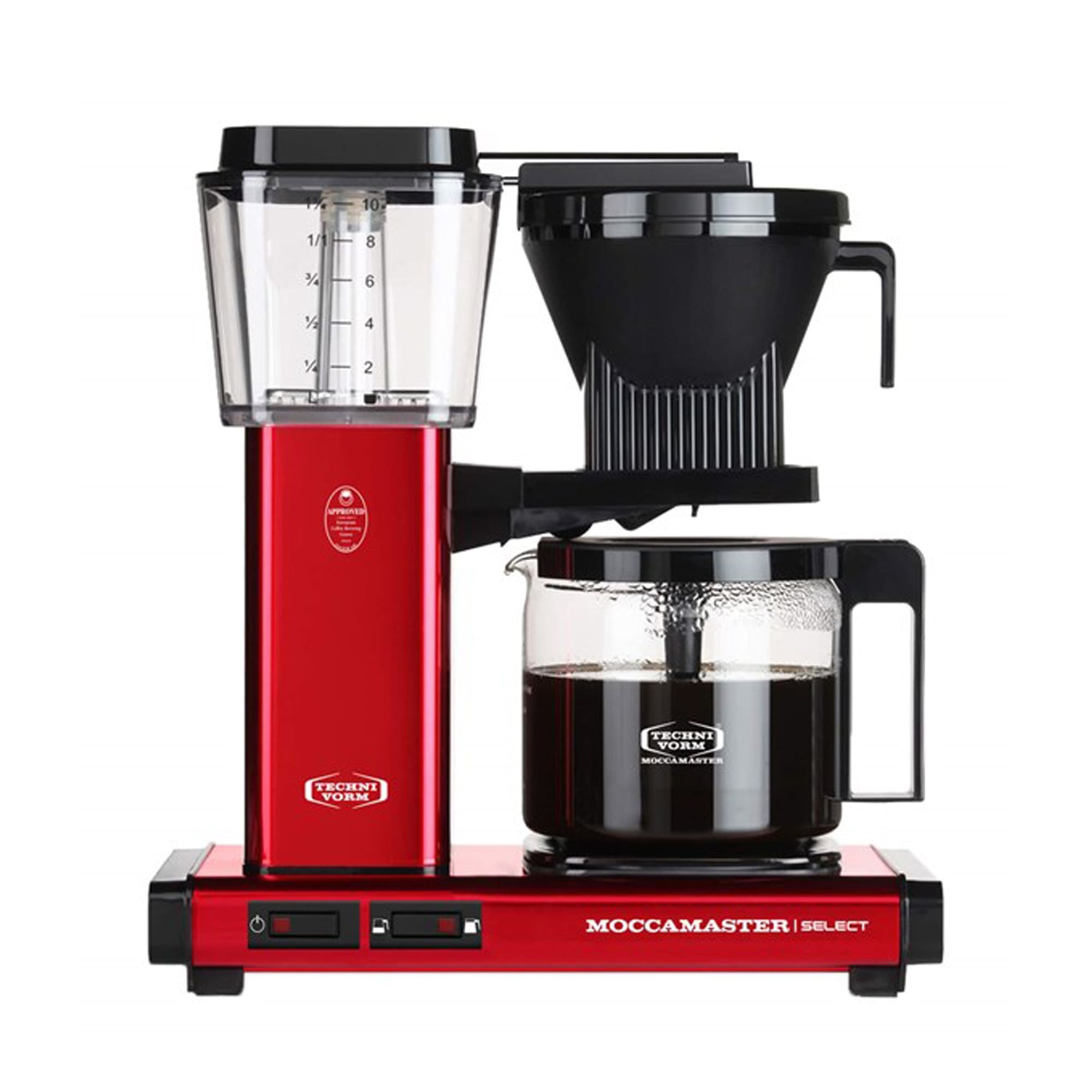 Moccamaster Select Filtre Kahve Makinesi Cam Potlu - Metalik Kırmızı