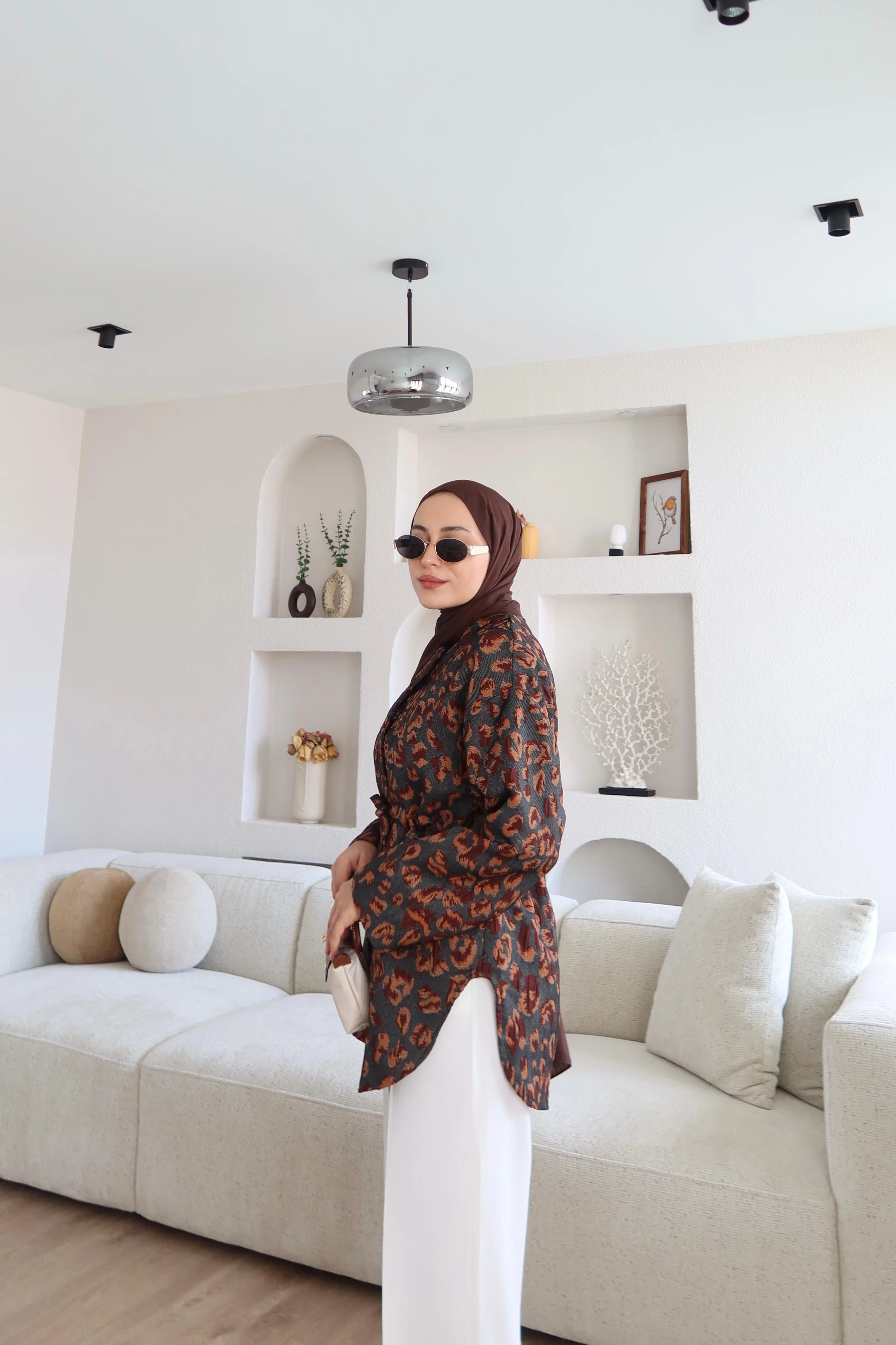 Kabartma Yaprak Desenli Ceket Bordo