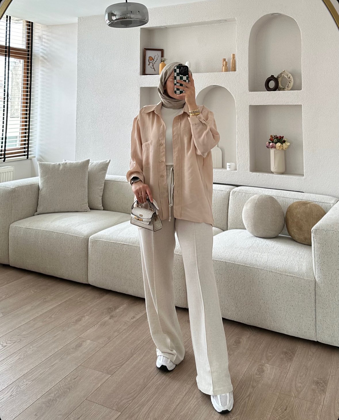Taş Tensel Gömlek X Taş Palazzo Pantolon Kombin İndirimi