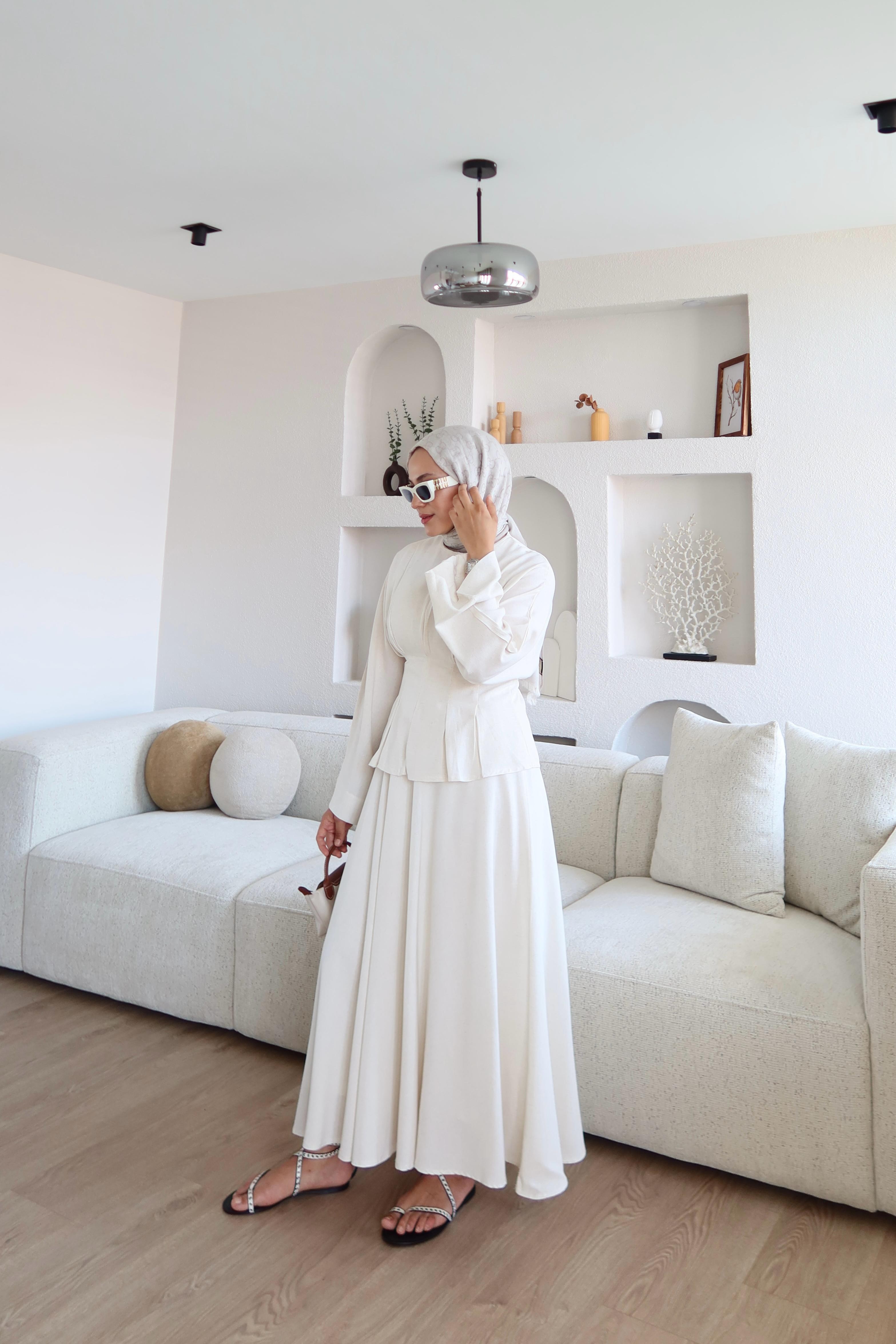 Dezzy Belden Bağlamalı Keten Takım Natural