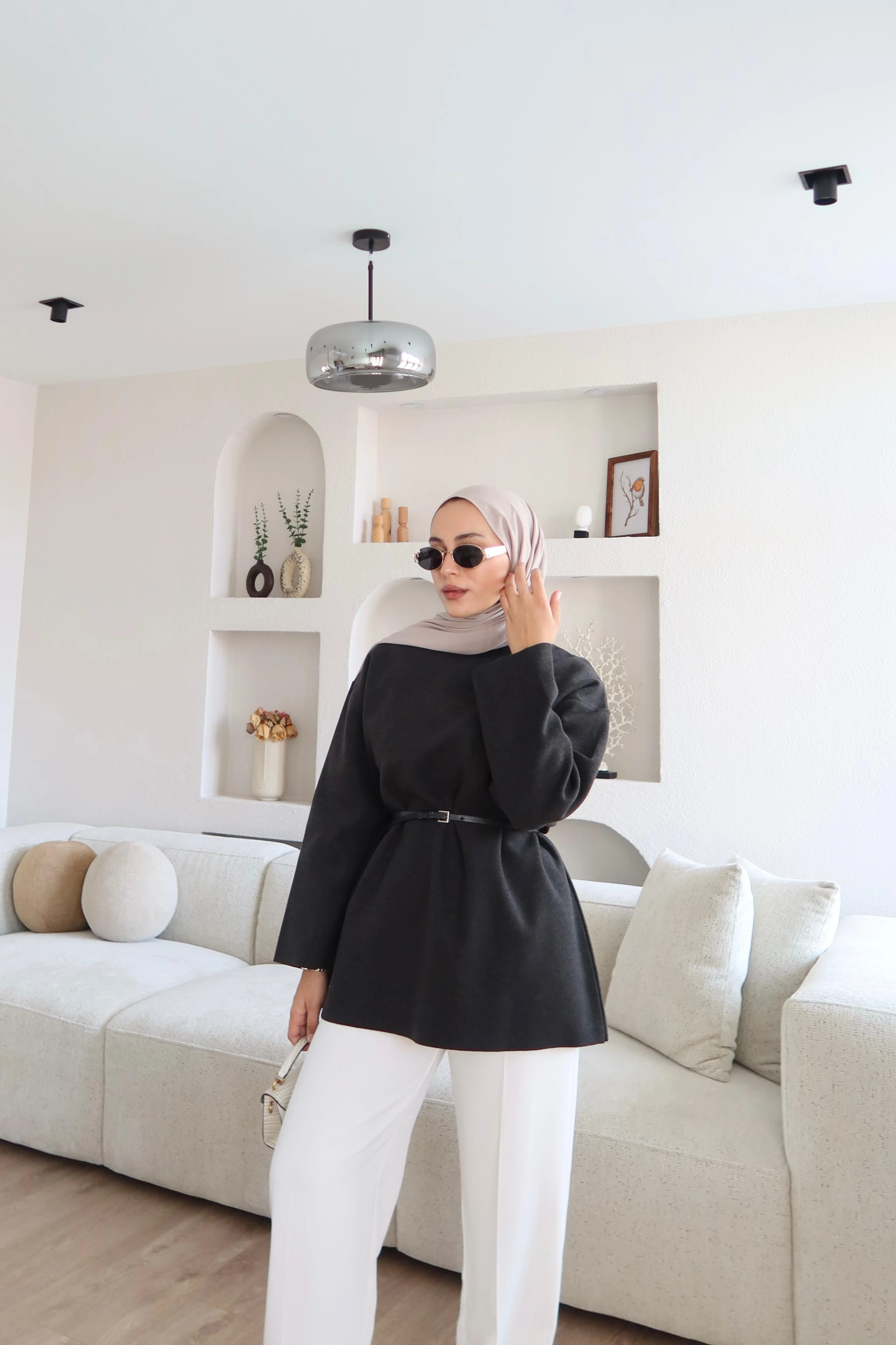 Wool-Texture Sweater – Anthracite