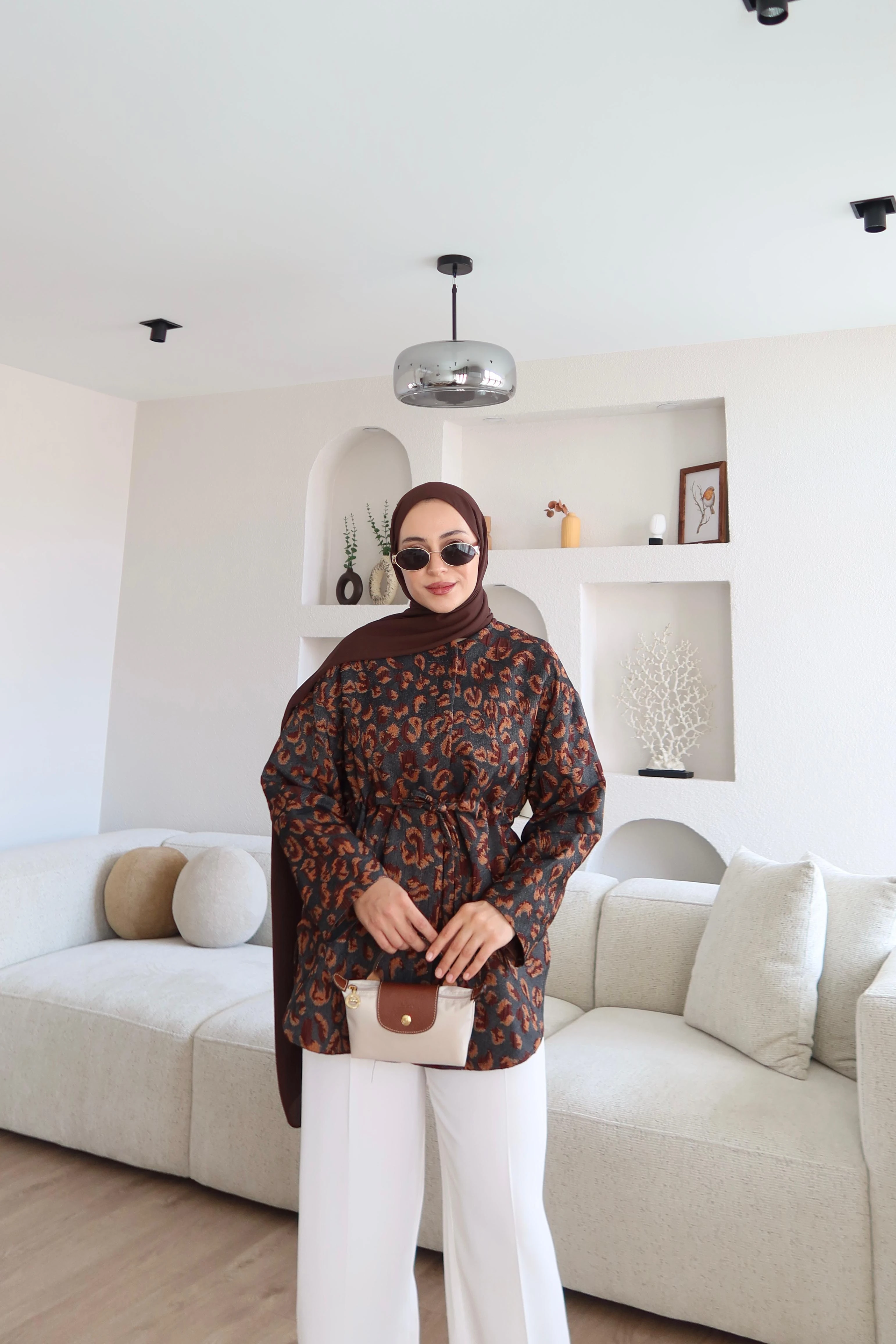 Kabartma Yaprak Desenli Ceket Bordo