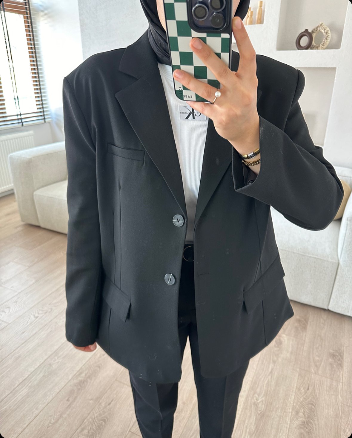 Oversize Premium Blazer Siyah