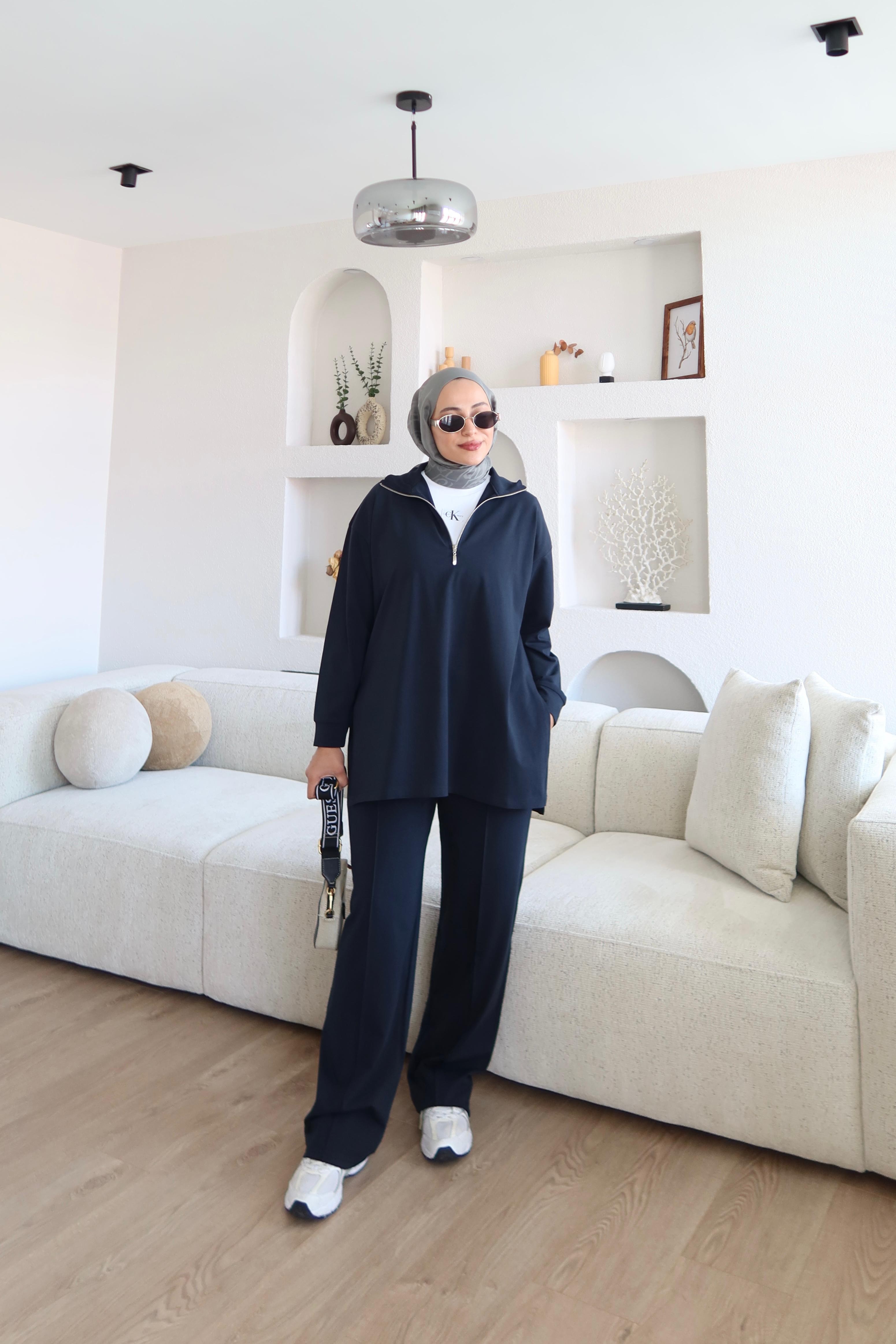 Fermuarlı Basic Takım Lacivert (Ön Sipariş) image