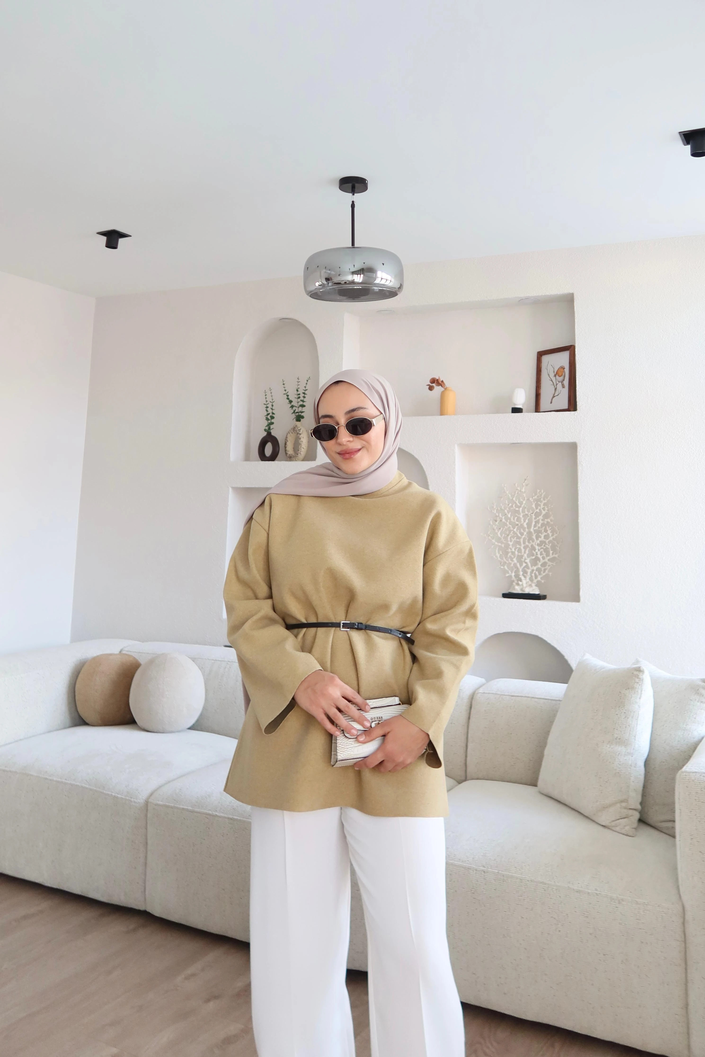 Wool-Texture Sweater – Olive