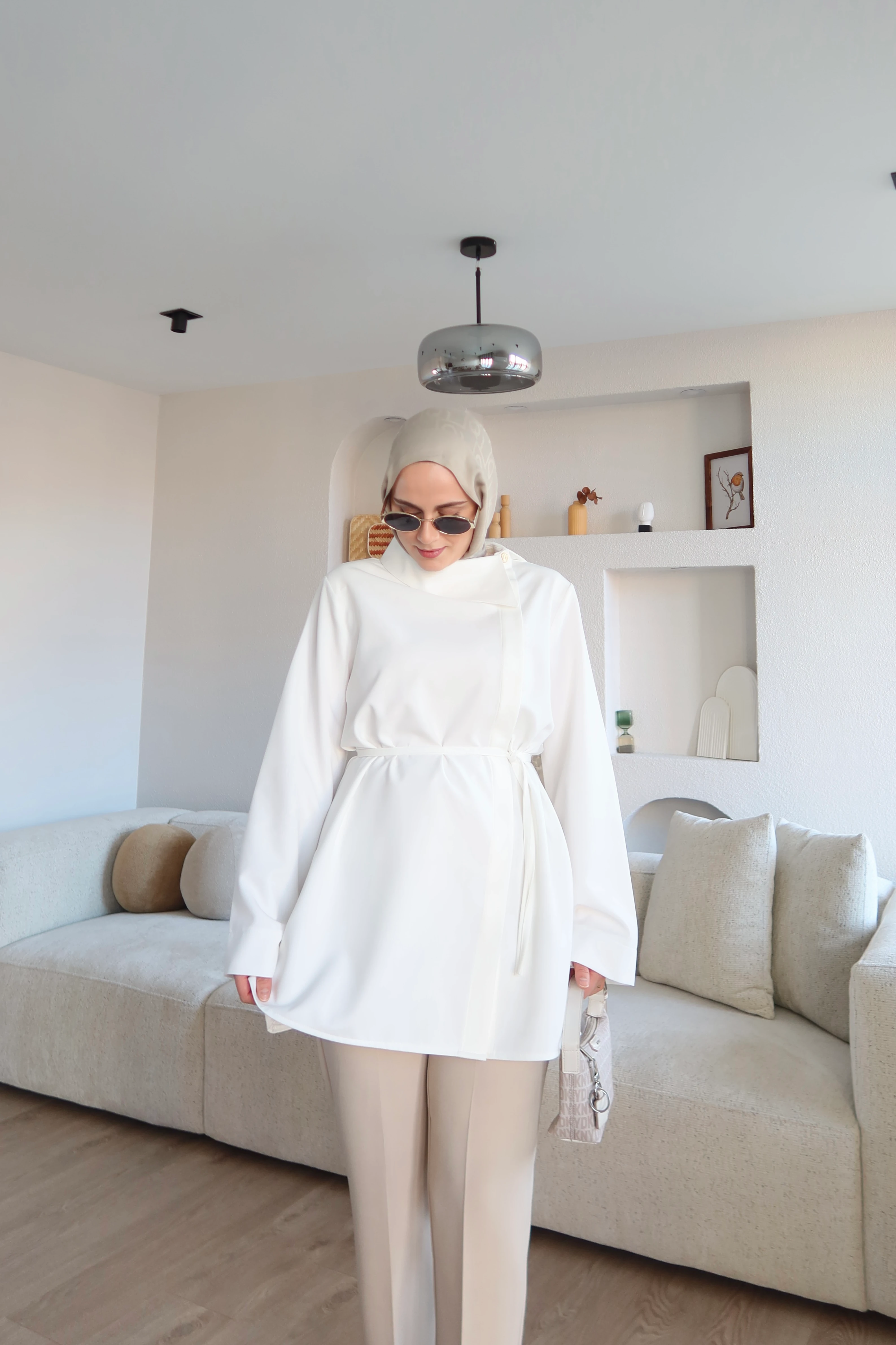 Dora Vatkalı Ceket Beyaz (Ön Sipariş)