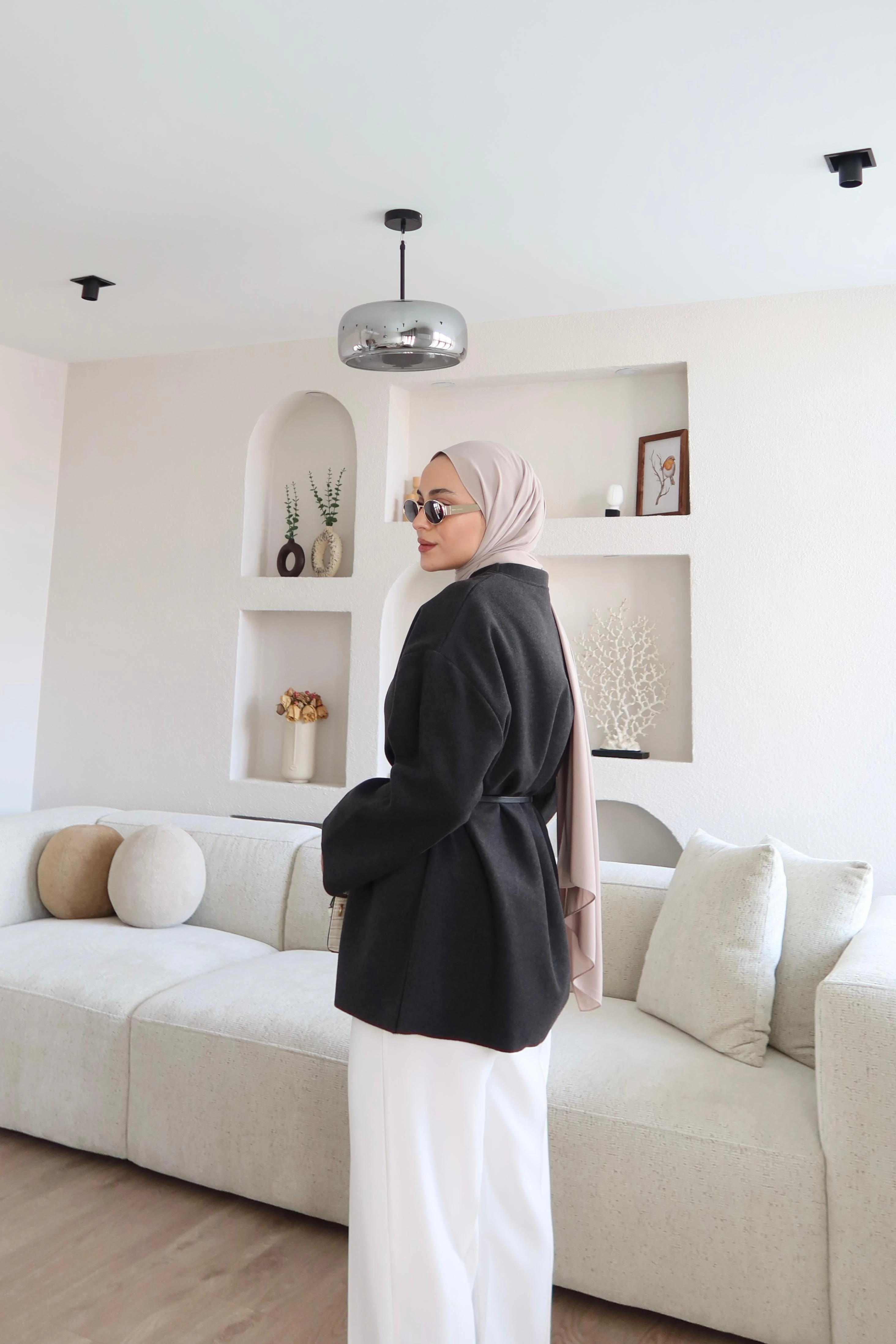 Wool-Texture Sweater – Anthracite