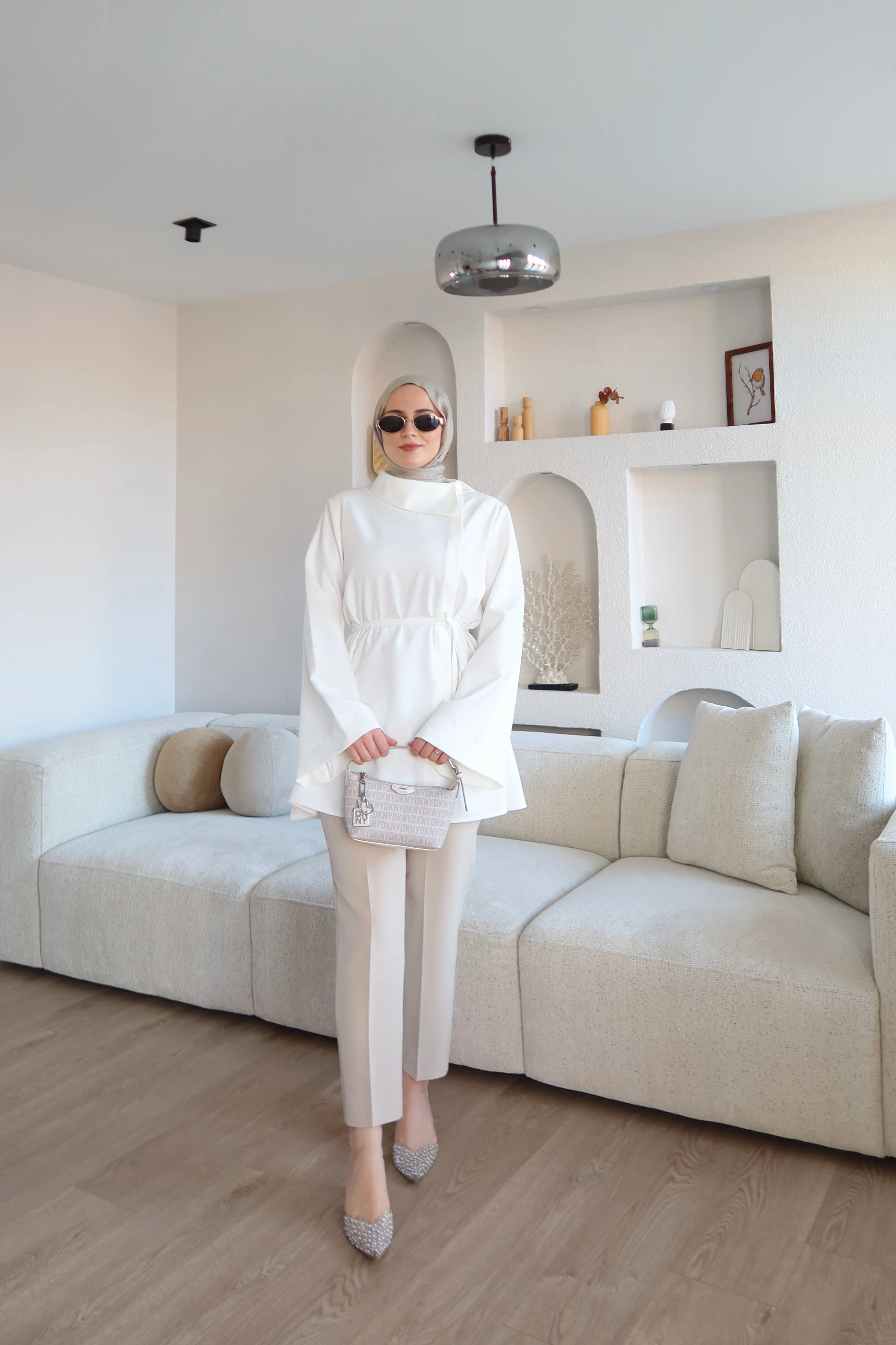 Dora Vatkalı Ceket Ekru X Pensli Havuç Pantolon Bej Kombin İndirimli