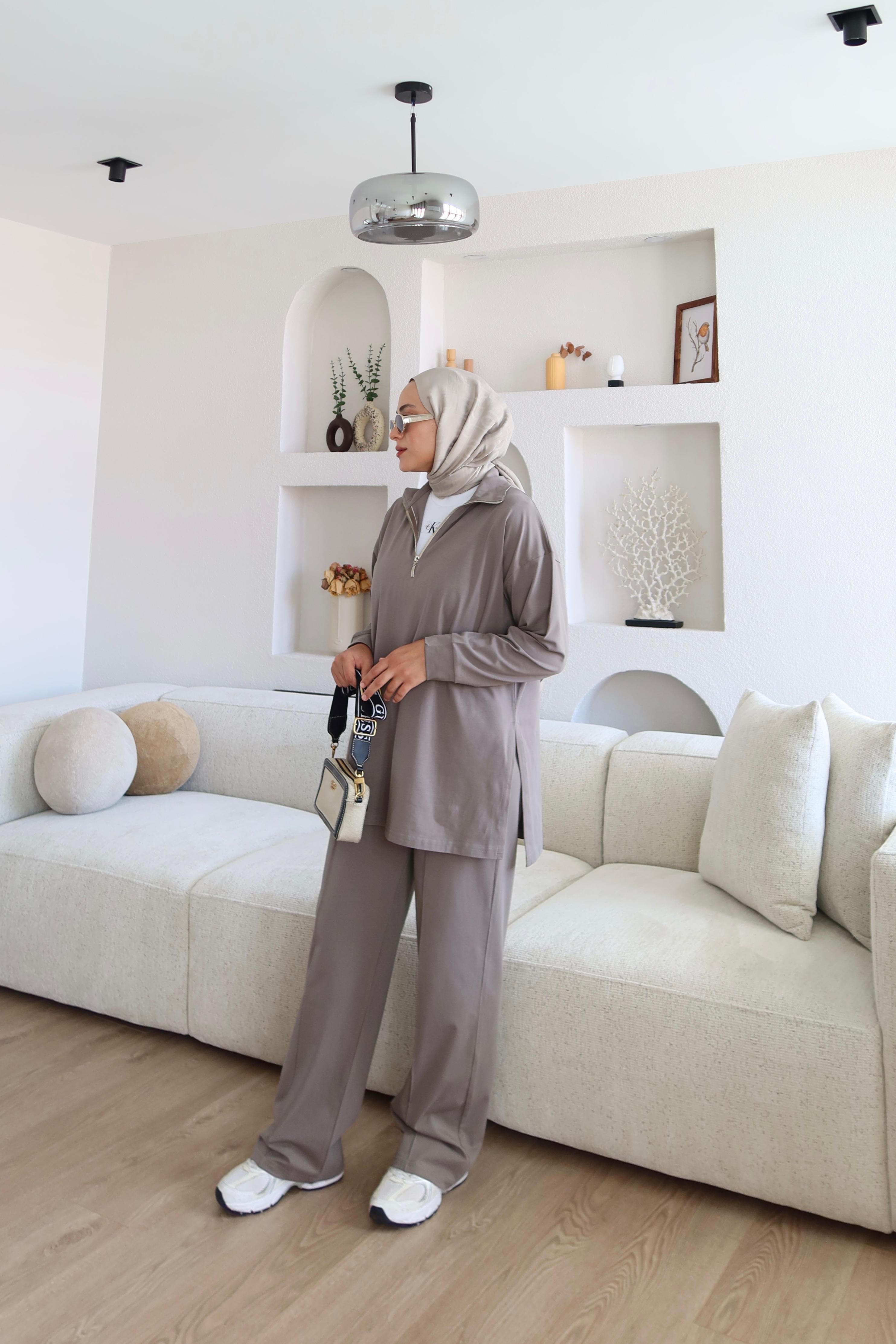 Fermuarlı Basic Takım K. Vizon (Ön Sipariş)