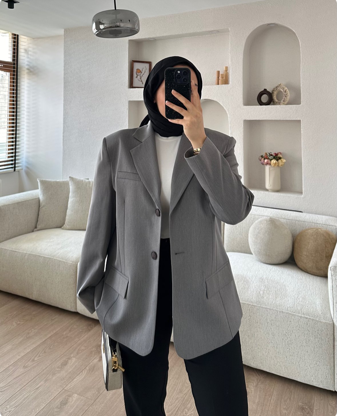 Oversize Premium Blazer Antrasit main variant image