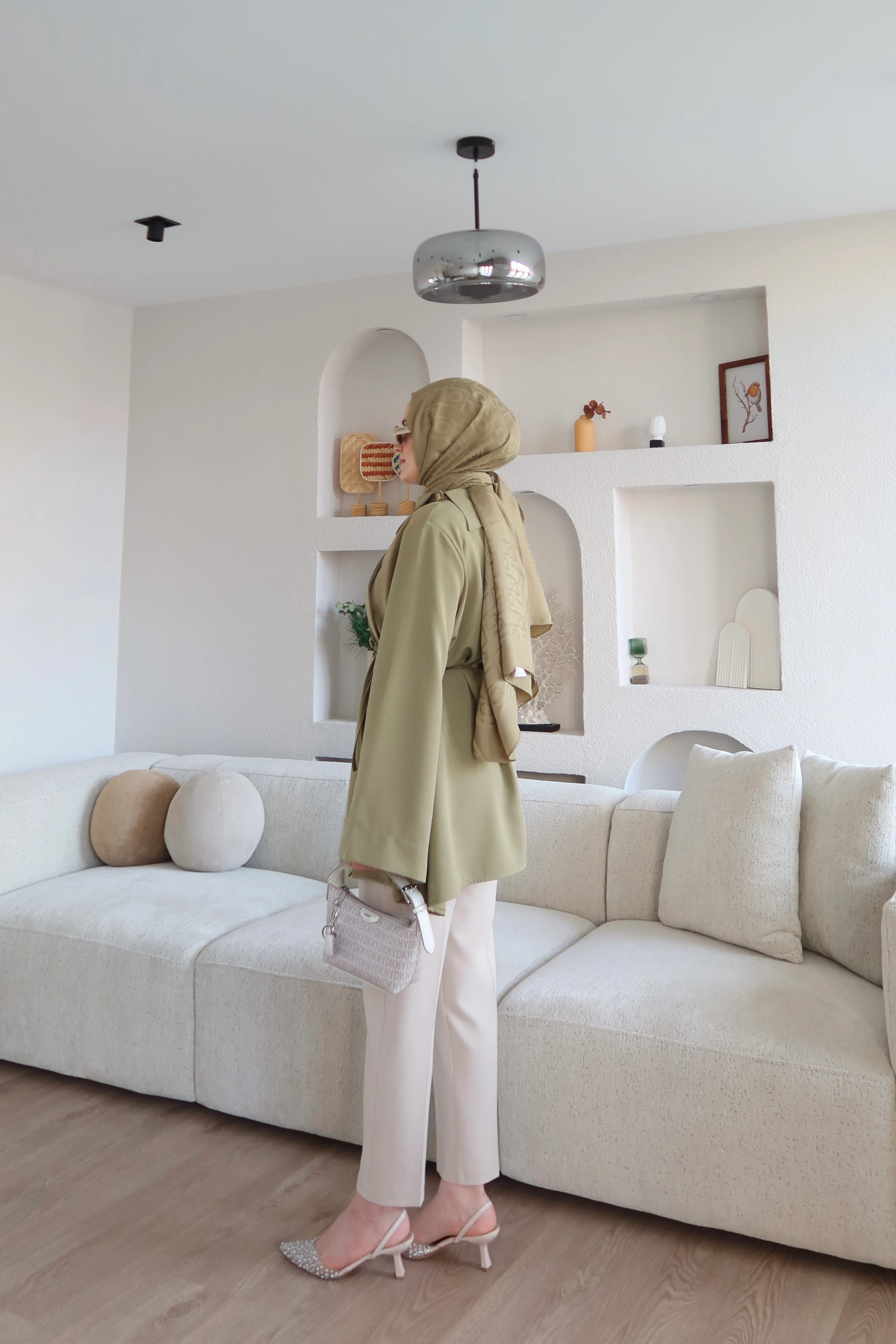 Dora Vatkalı Ceket Haki X Pensli Havuç Pantolon Bej Kombin İndirimli