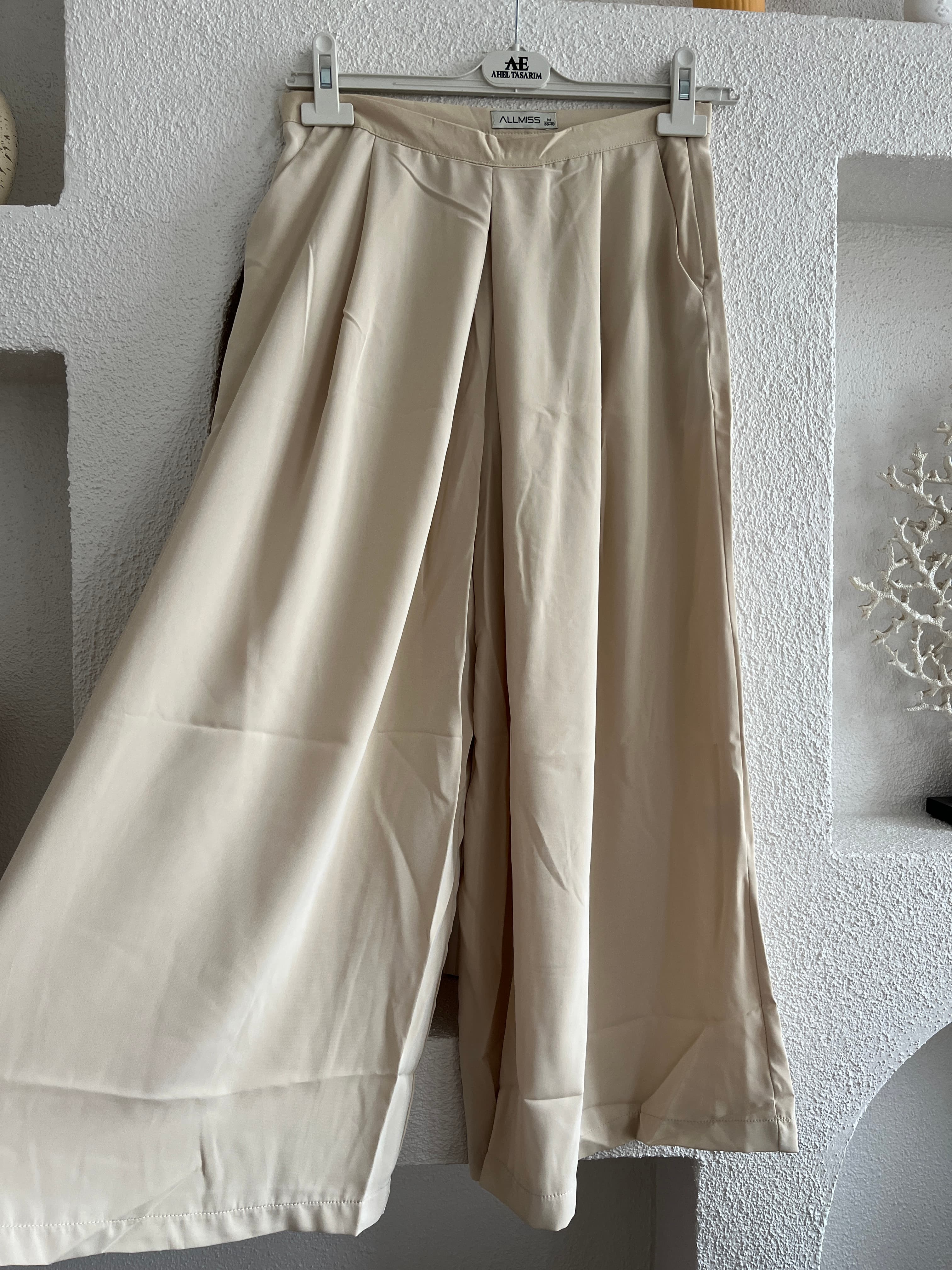 Pantolon Etek Krem 