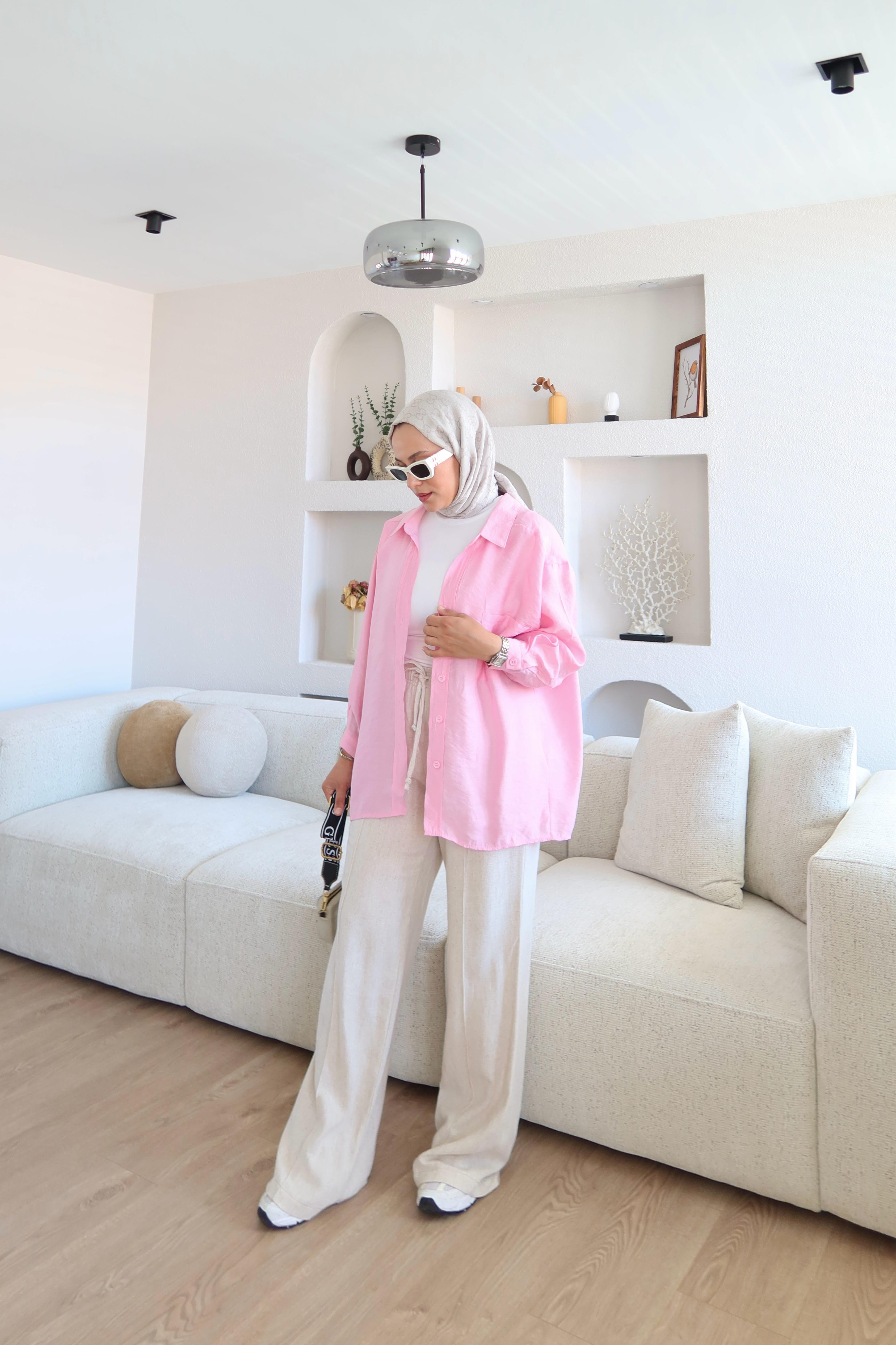 Tensel Gömlek Pembe 