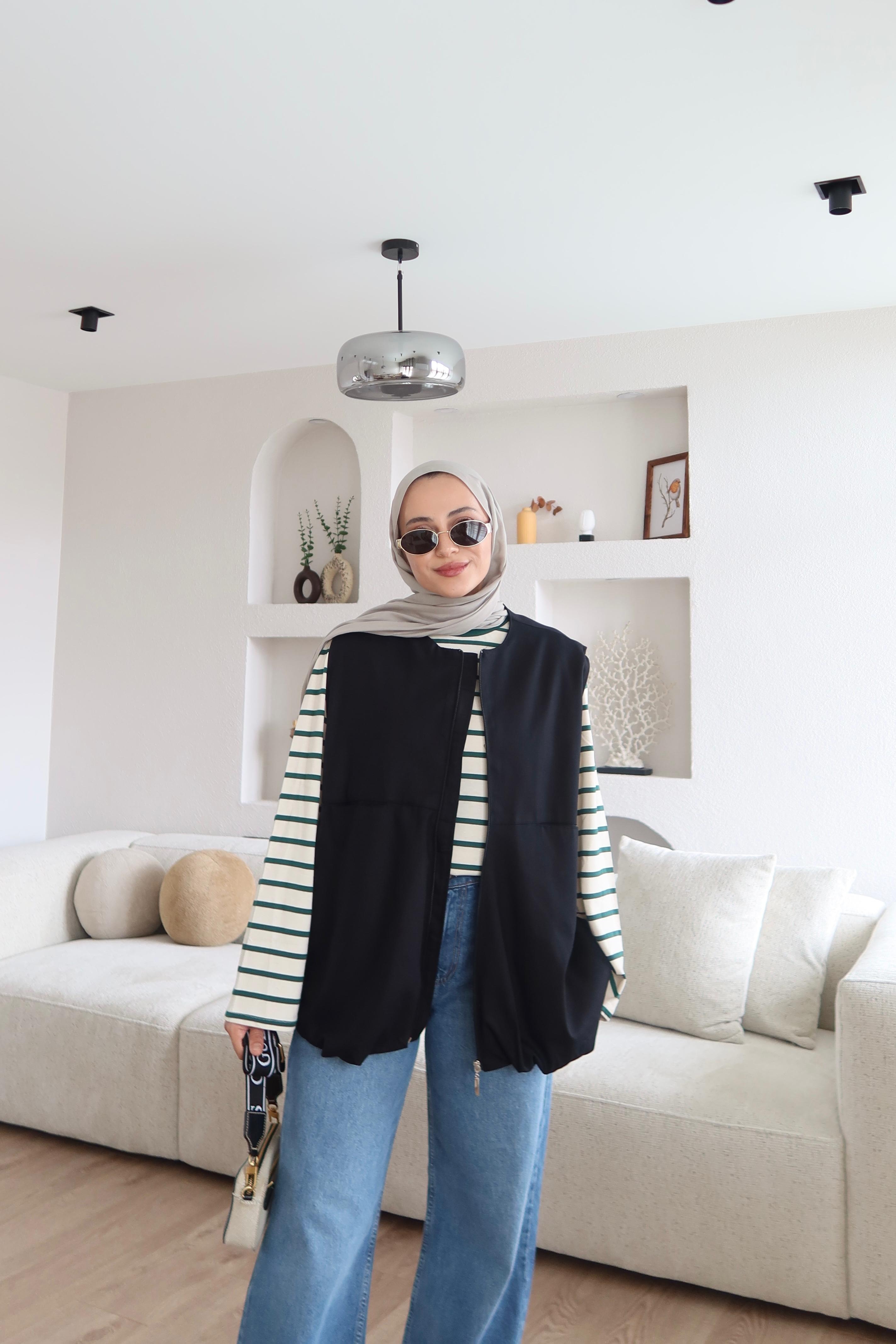 HM Model Bomber Yelek Siyah image