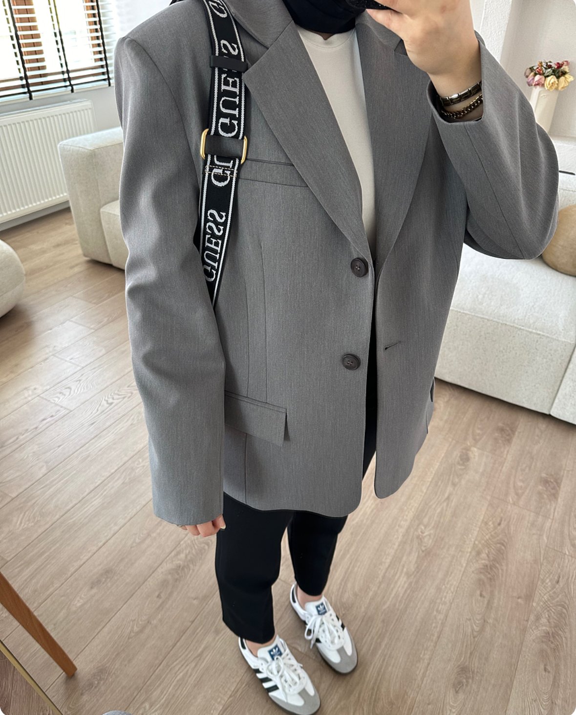 Oversize Premium Blazer Antrasit