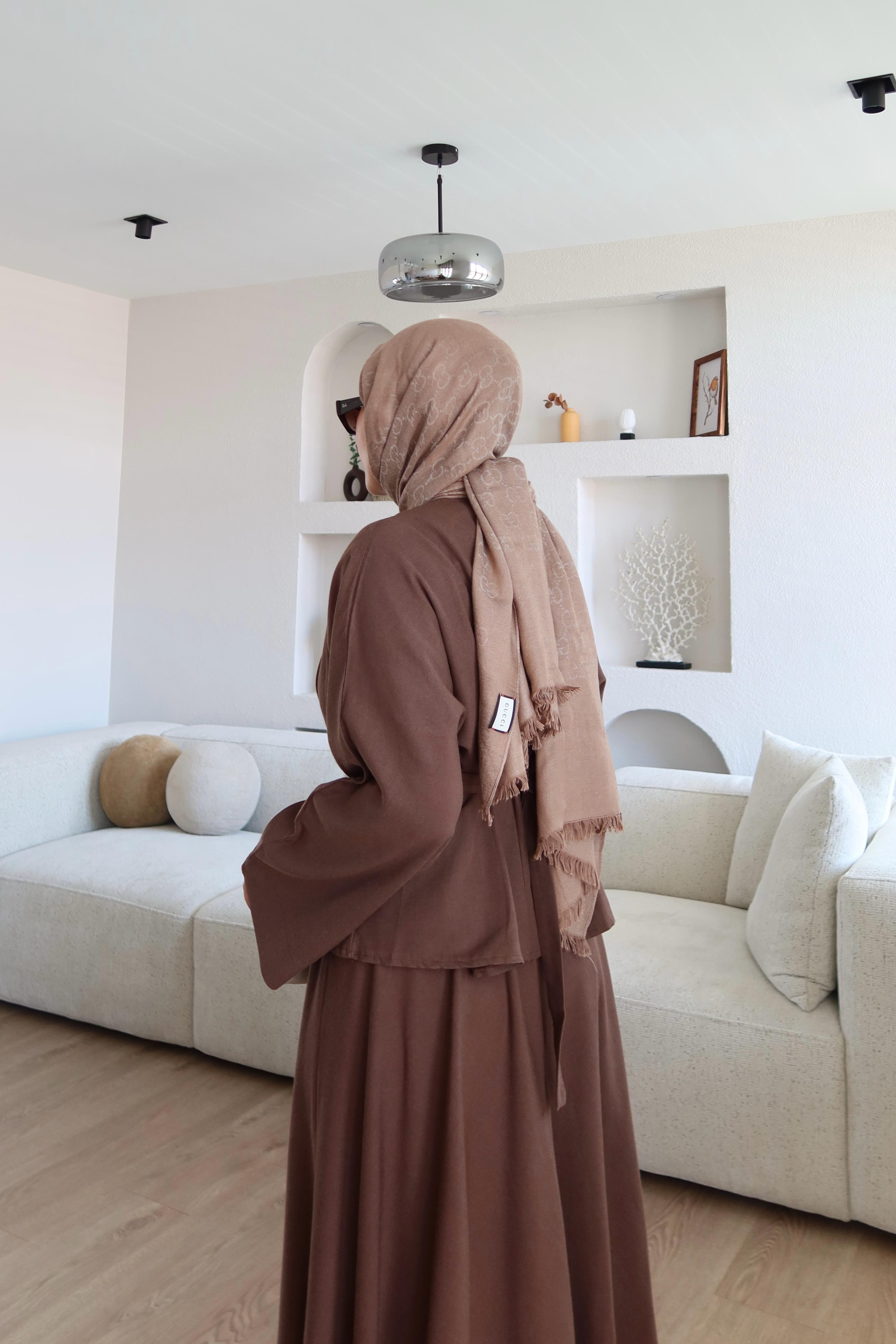 Dezzy Belden Bağlamalı Keten Takım Kahverengi 