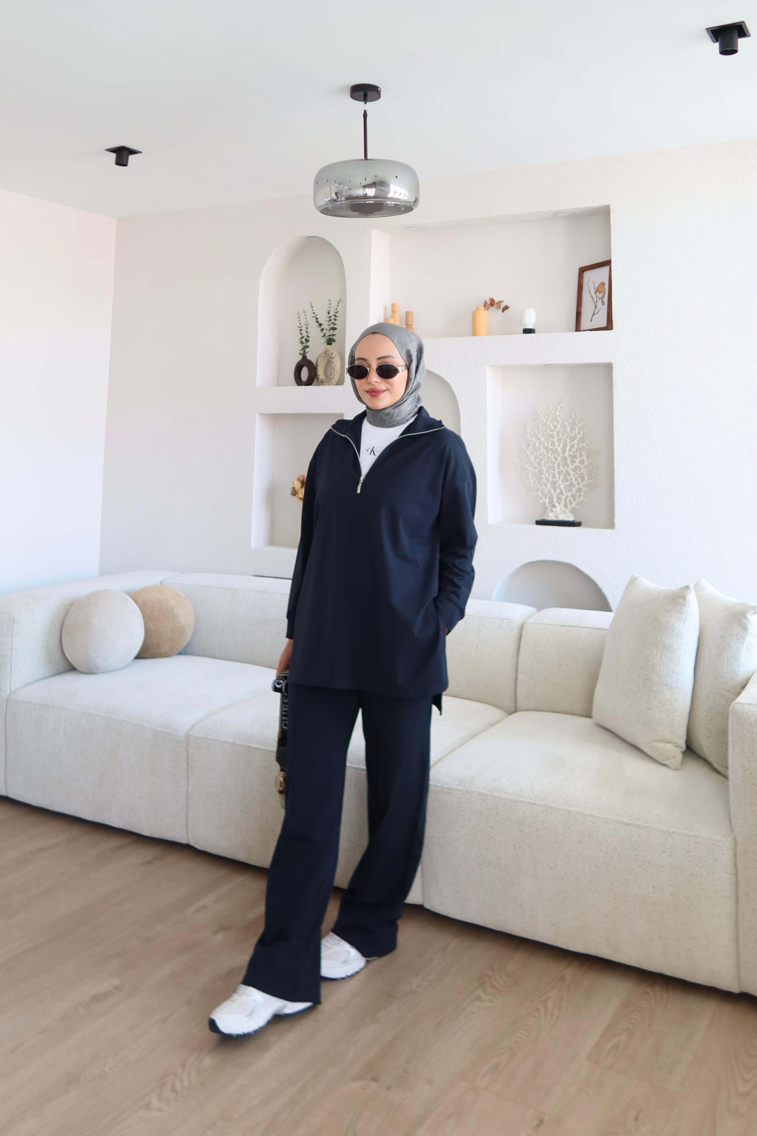 Fermuarlı Basic Takım Lacivert (Ön Sipariş)