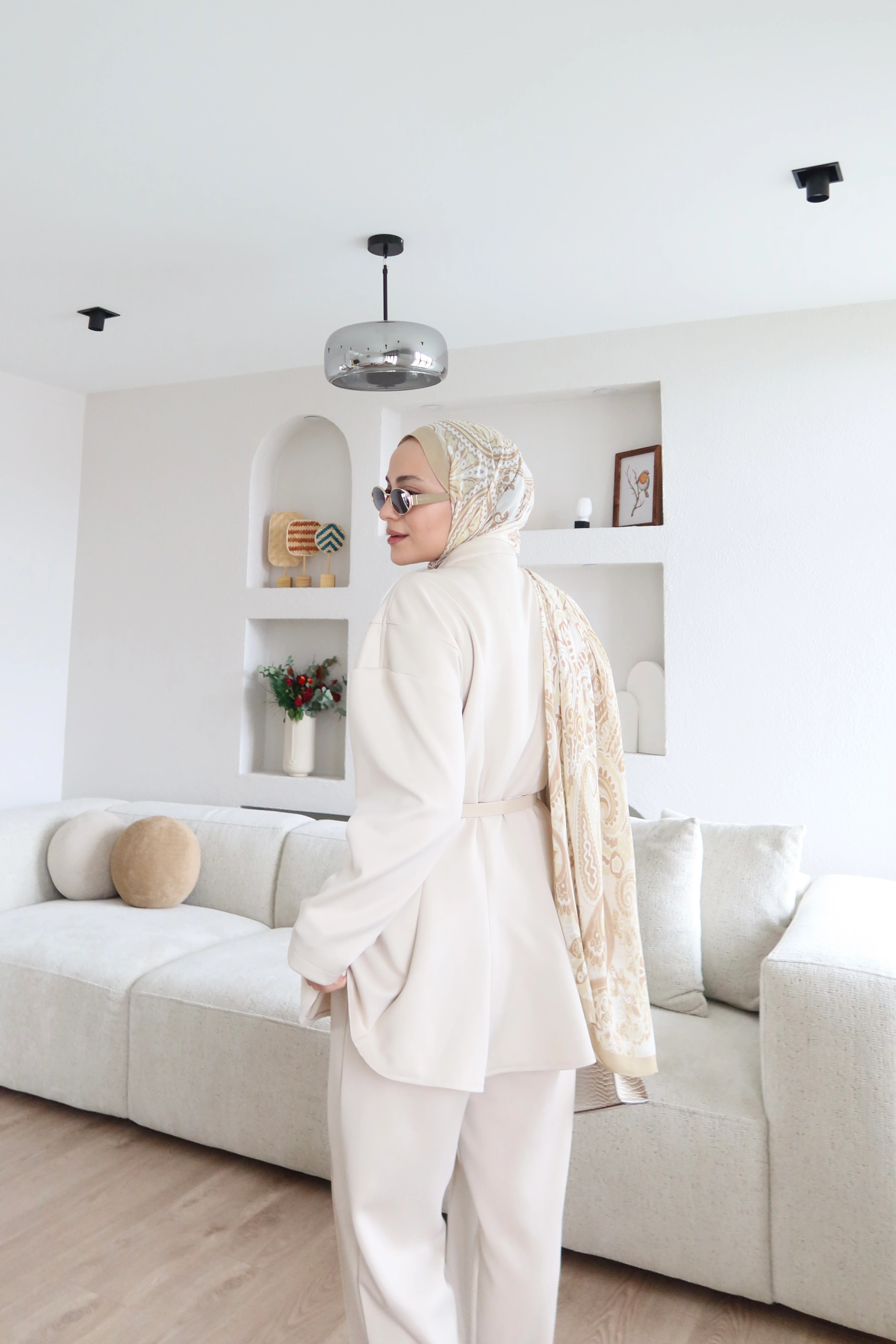 Elleon Fermuarlı Scuba Takım Bej