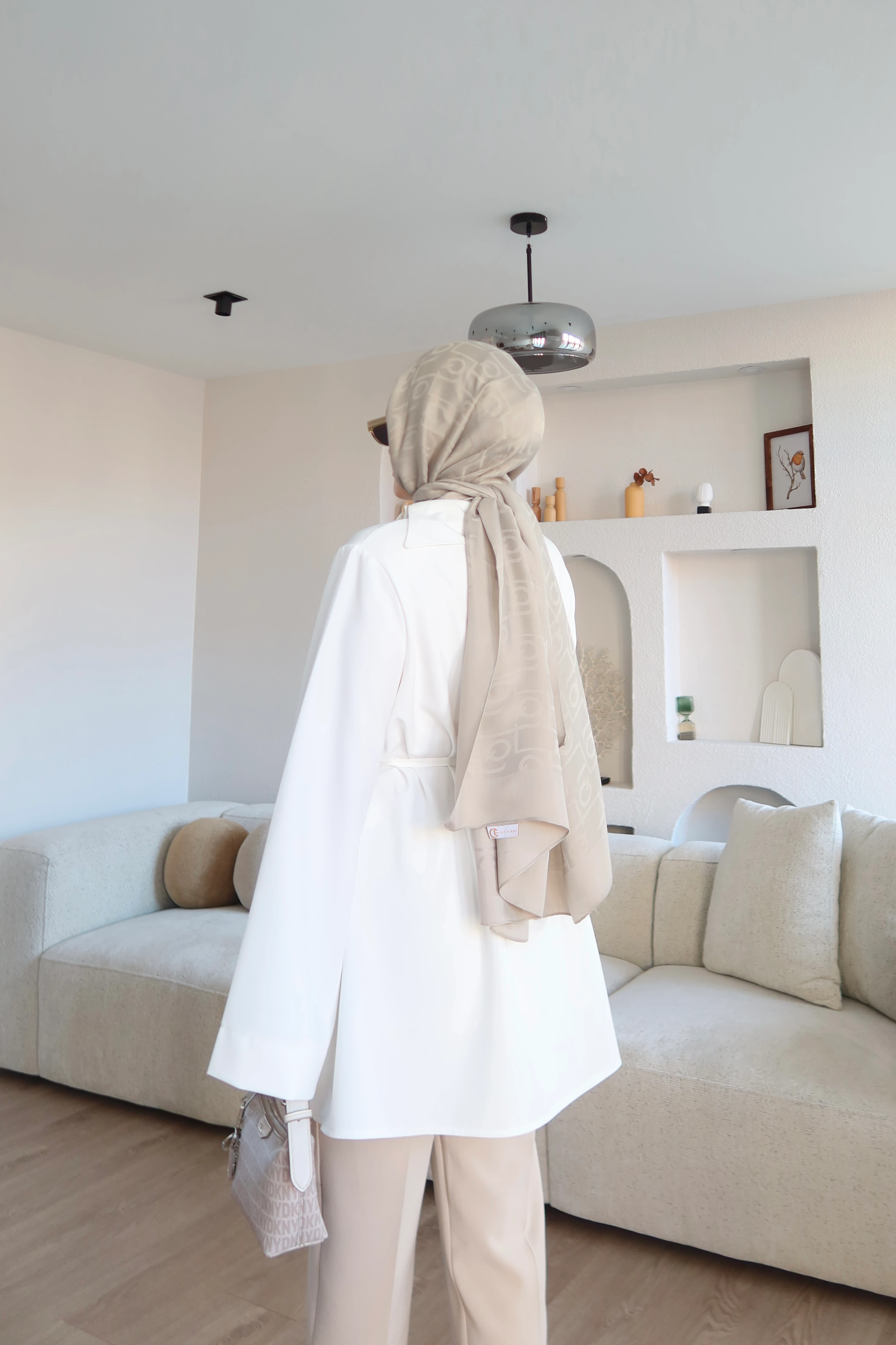 Dora Vatkalı Ceket Beyaz (Ön Sipariş)