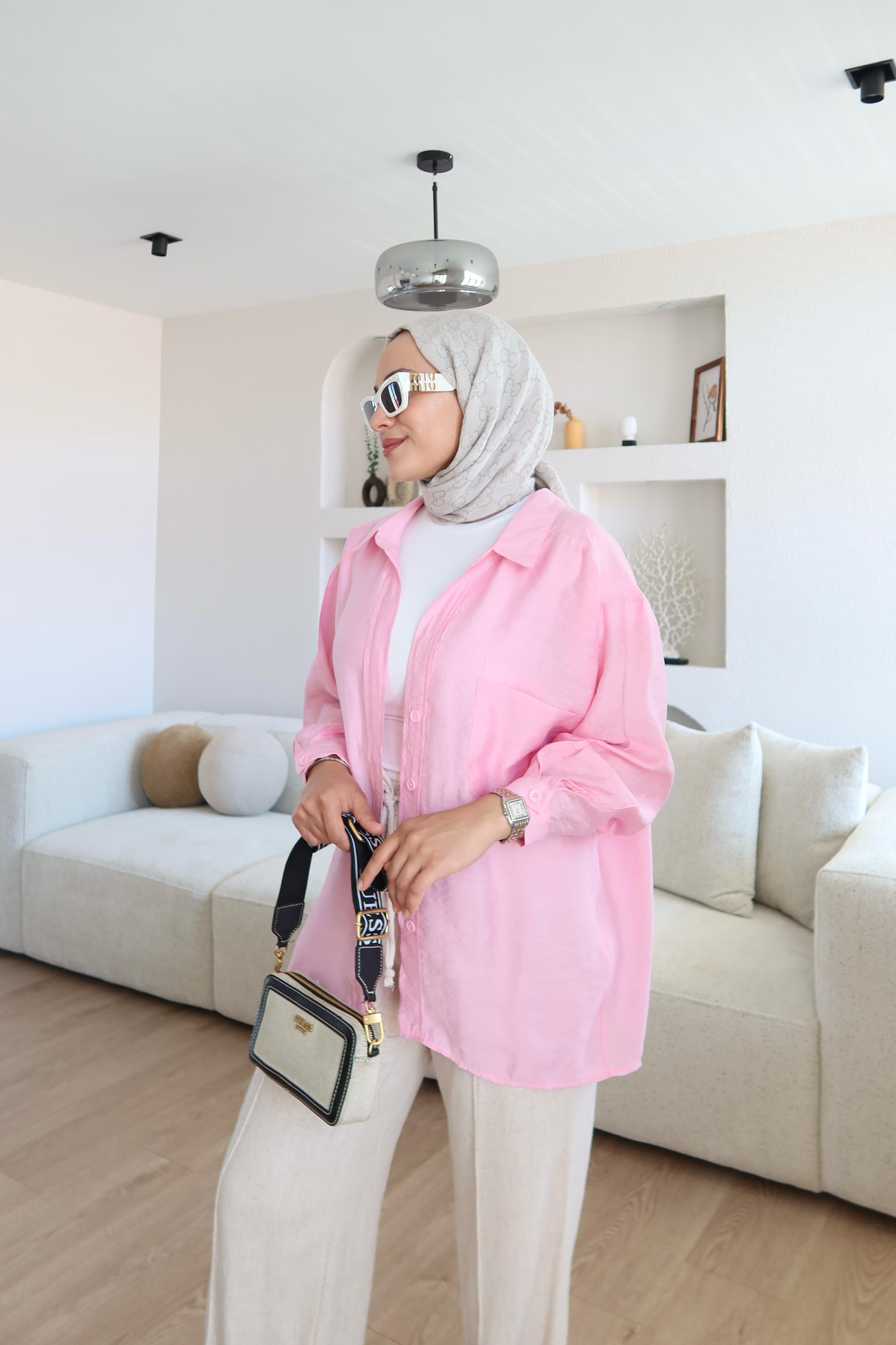 Tensel Gömlek Pembe 