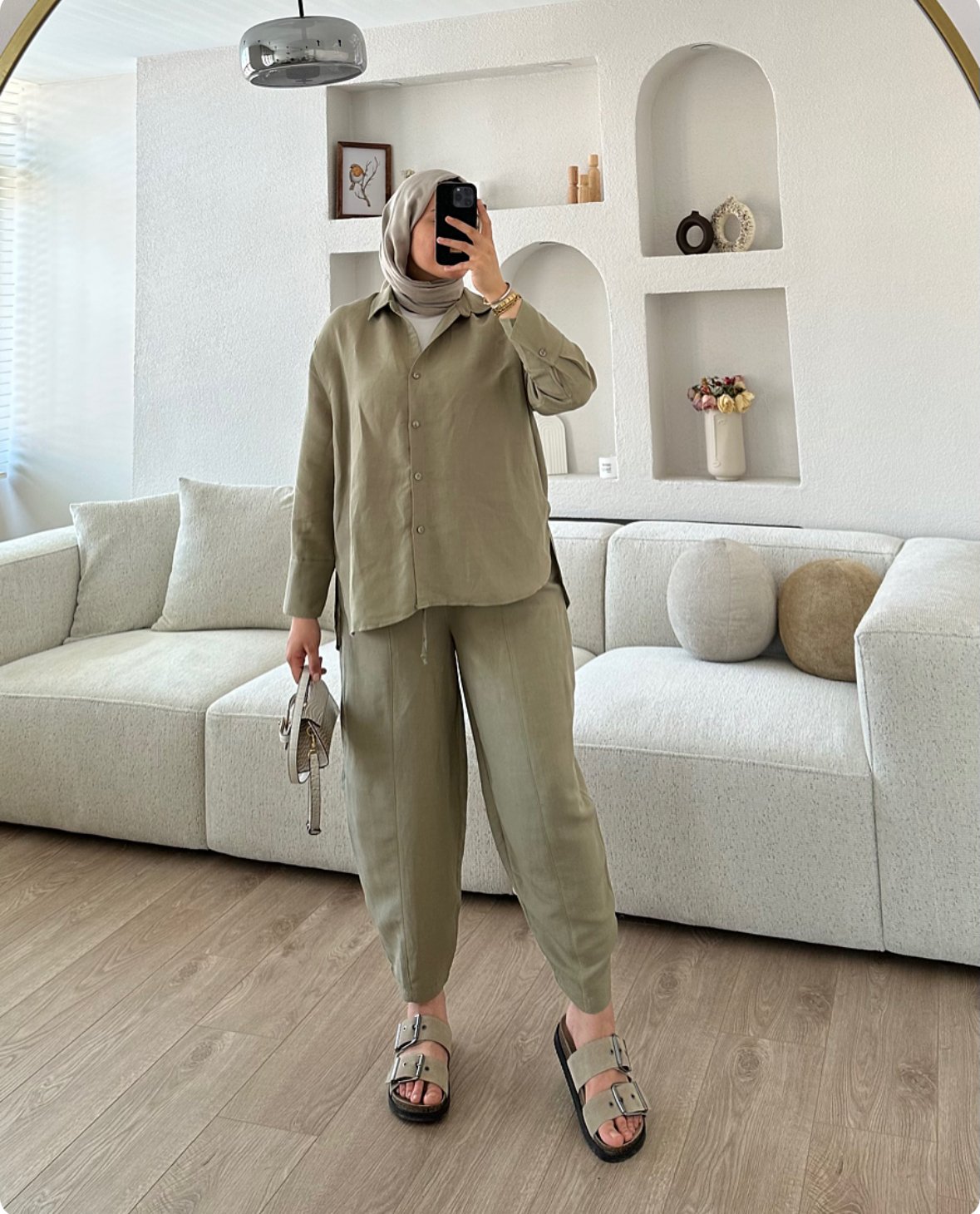 Linen Basic Takım Haki