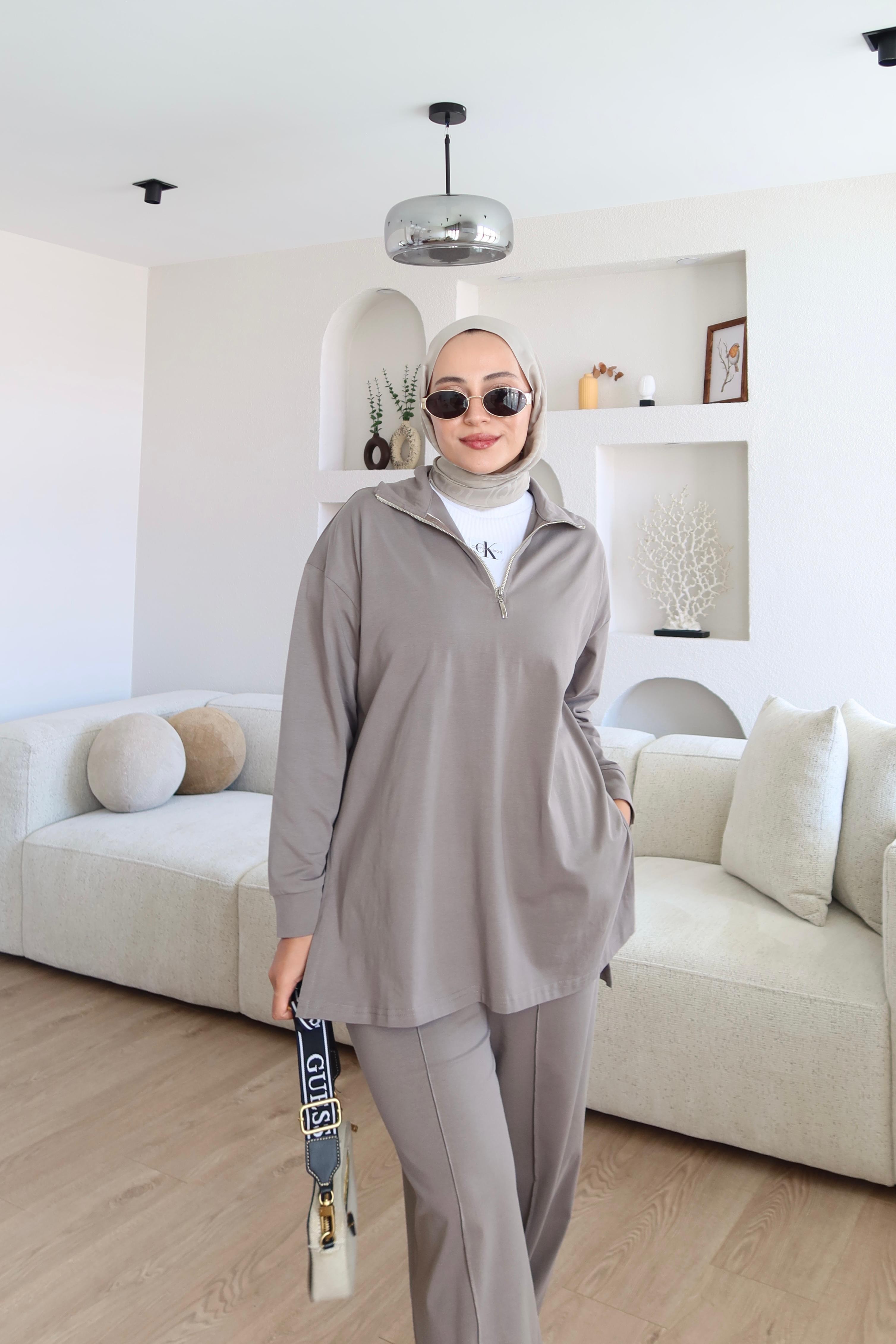 Fermuarlı Basic Takım K. Vizon (Ön Sipariş)