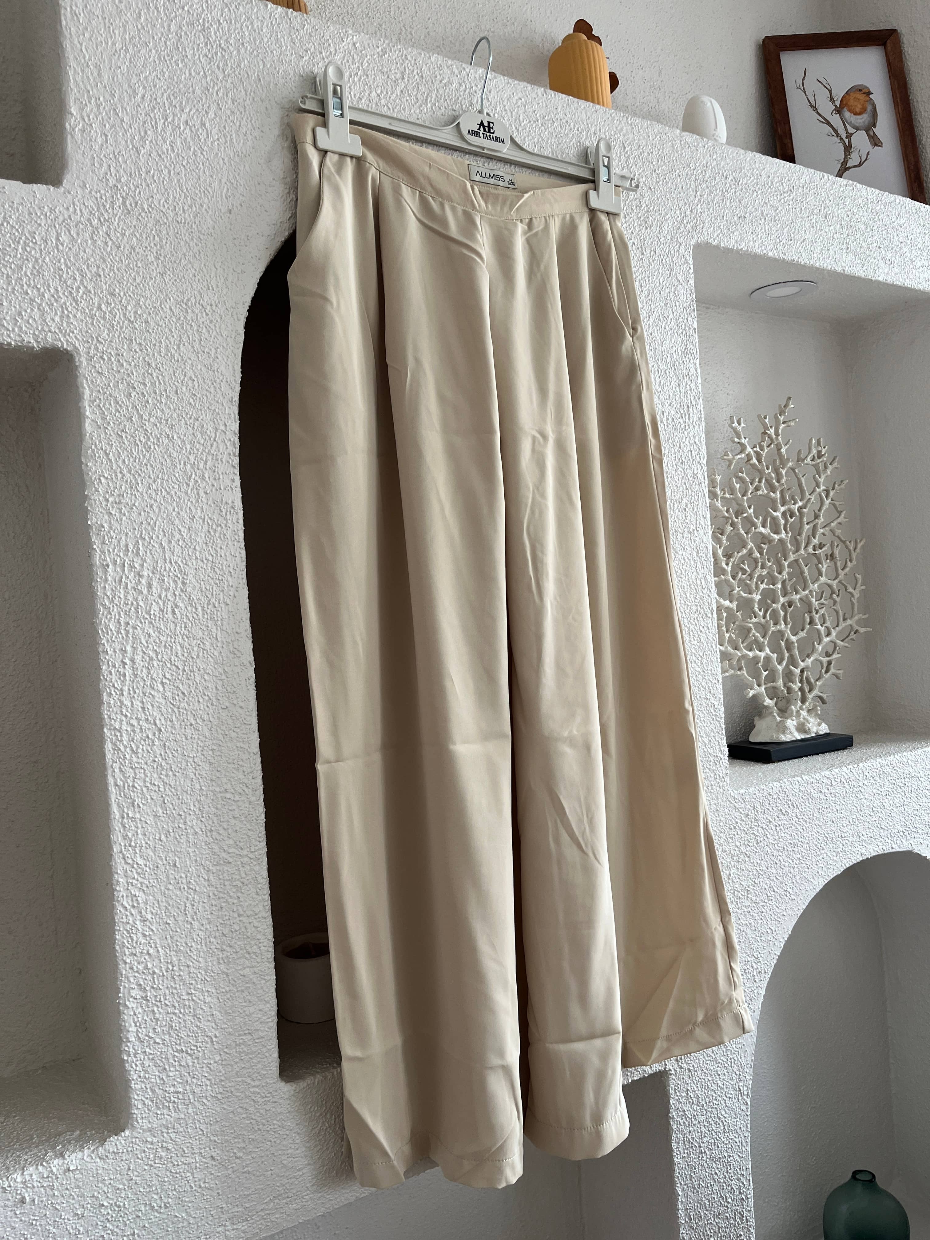 Pantolon Etek Krem 
