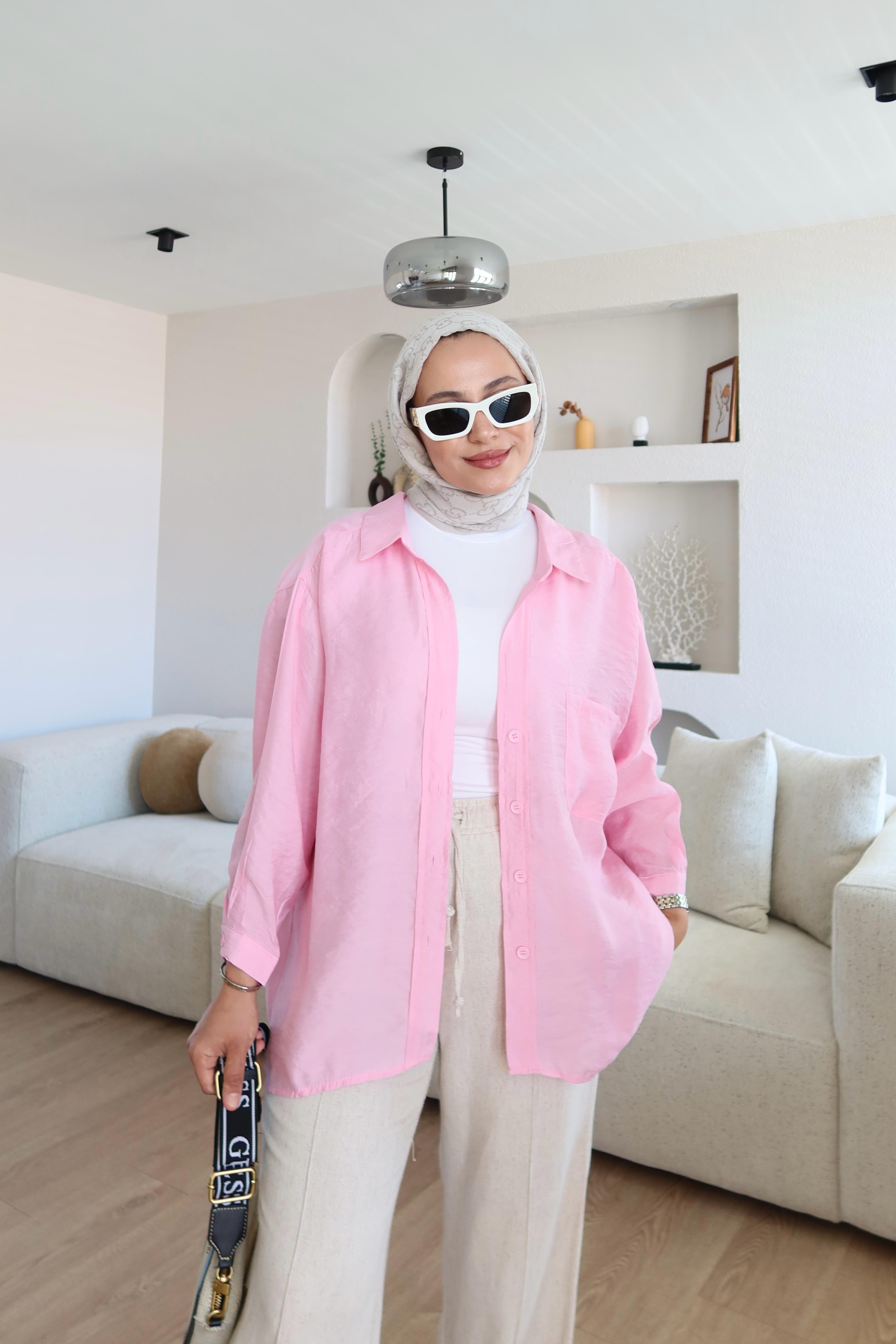 Tensel Gömlek Pembe 