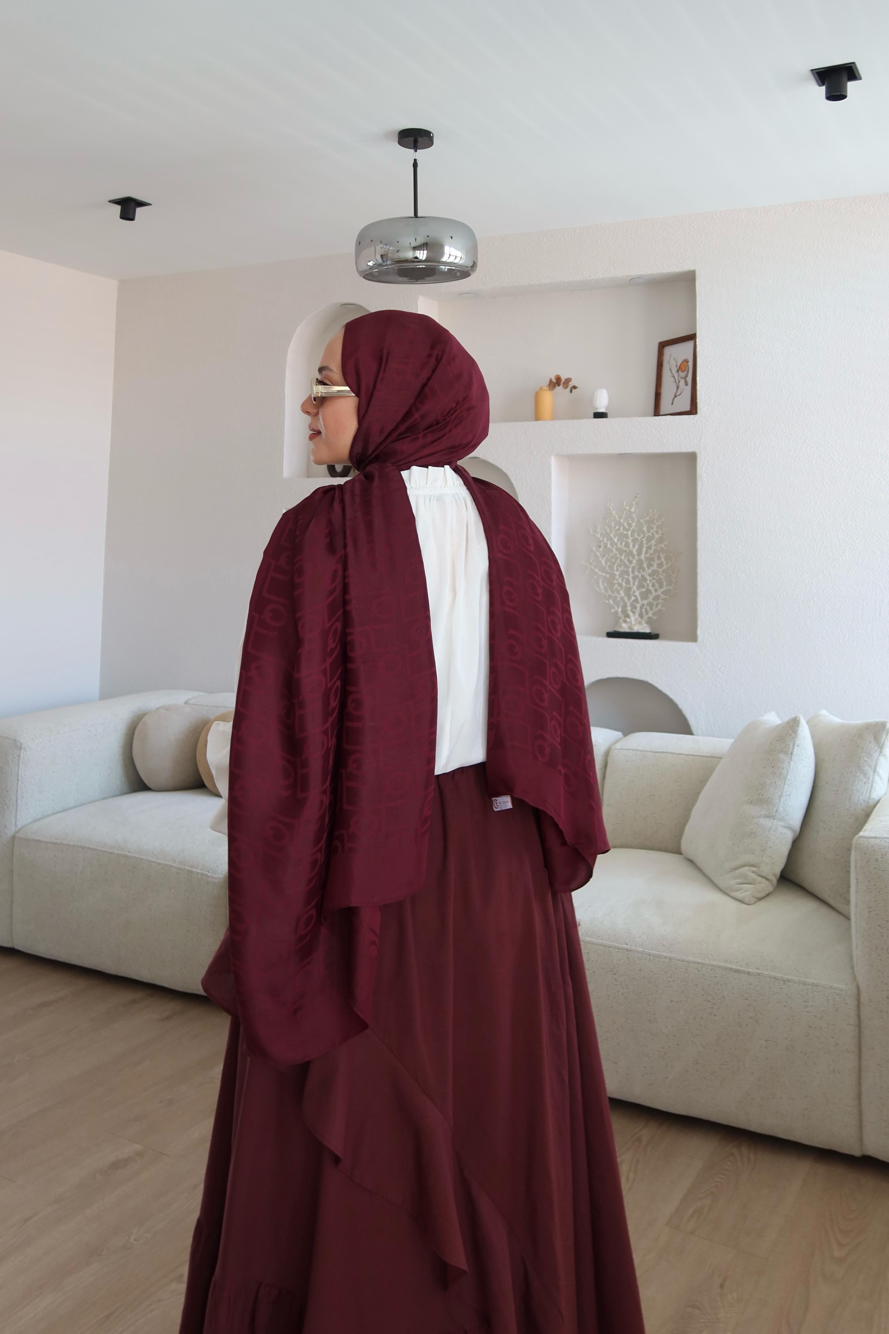Kimberly Zıt Renkli Vual Takım Bordo 