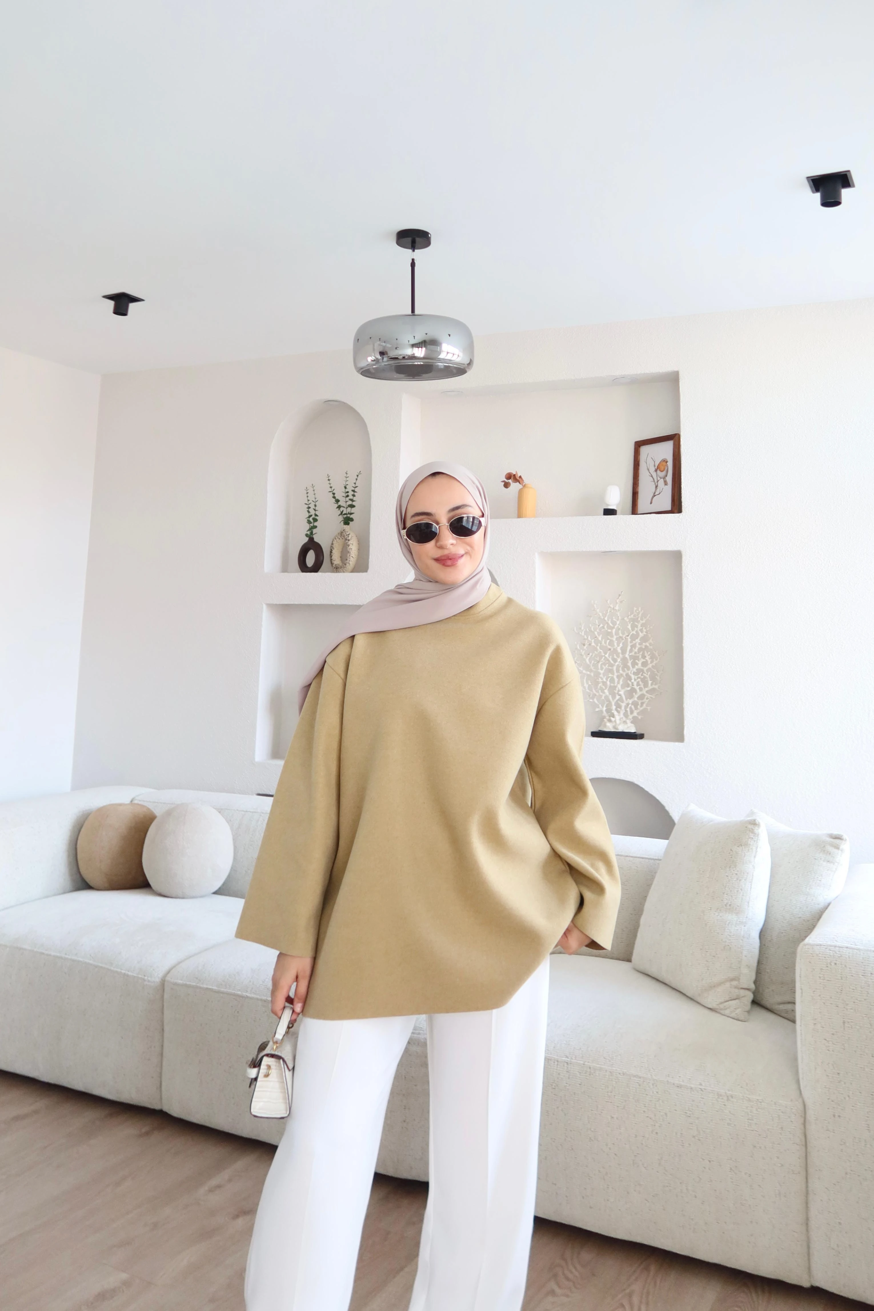 Wool-Texture Sweater – Olive