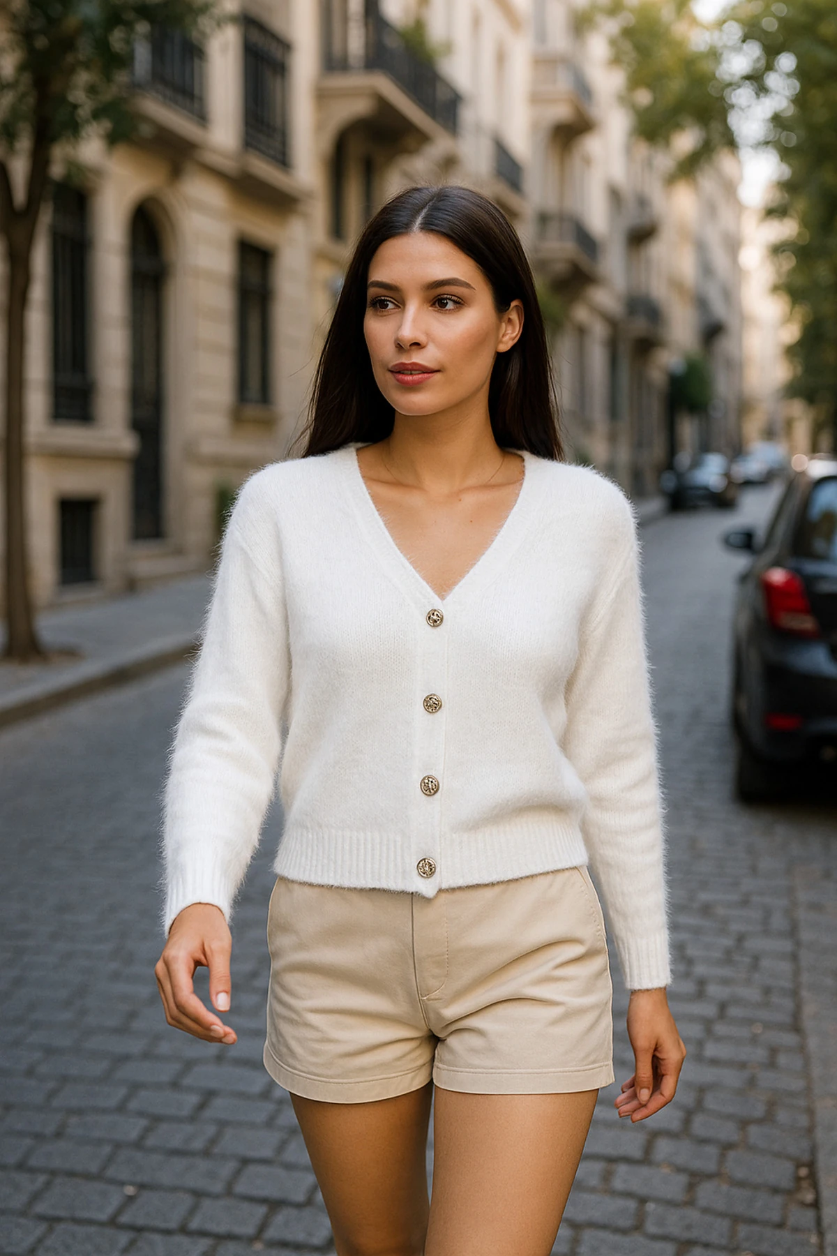 Neora Sakalllı İnci Düğmeli Yumoş Hırka