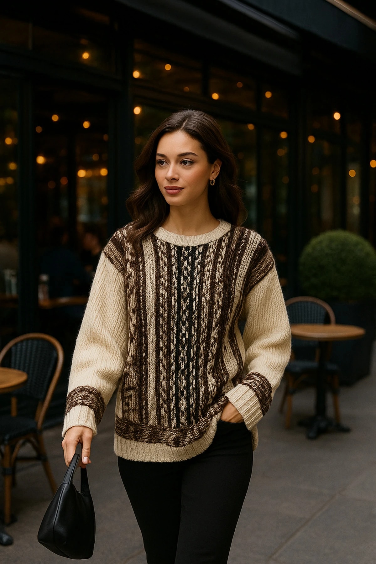 Premium Etnik Desen Kazak