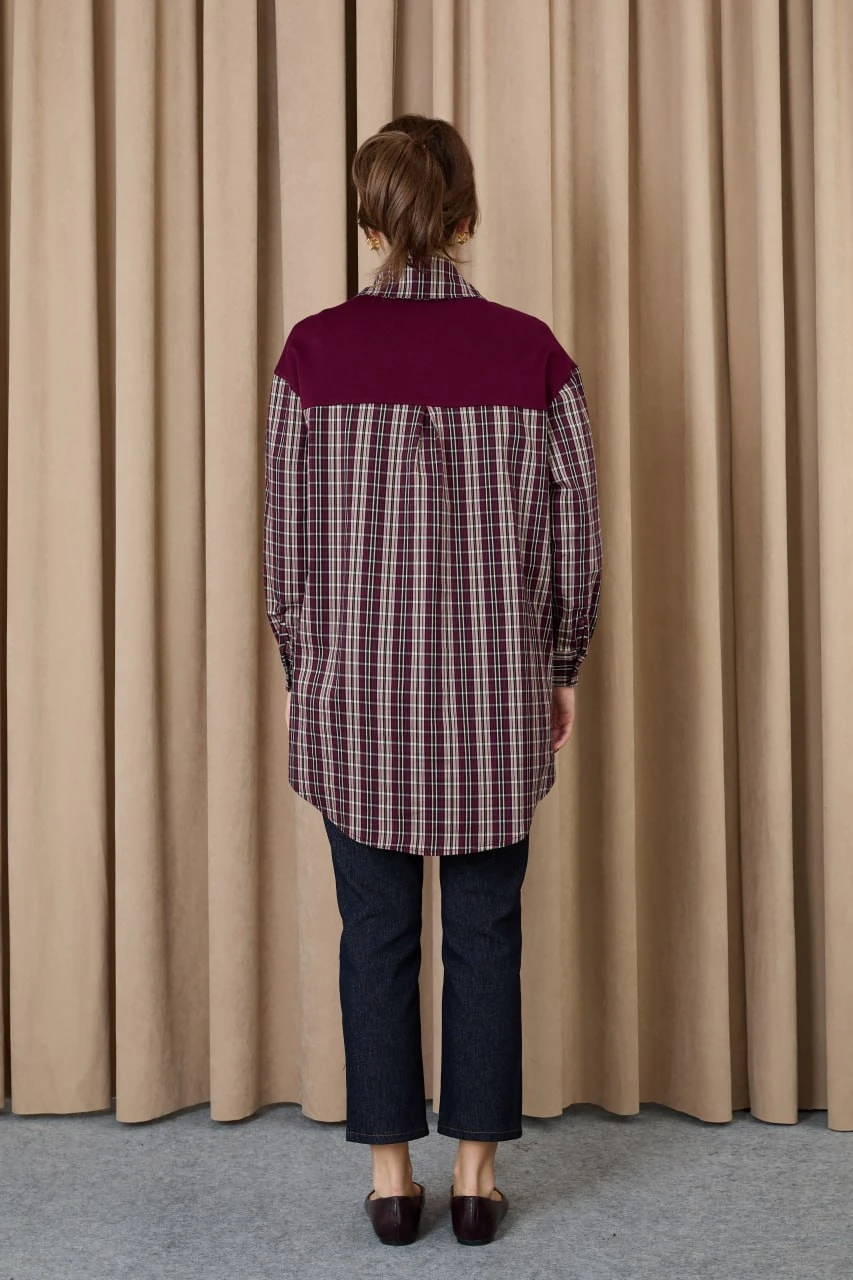 Sweat Detaylı Kareli Gömlek