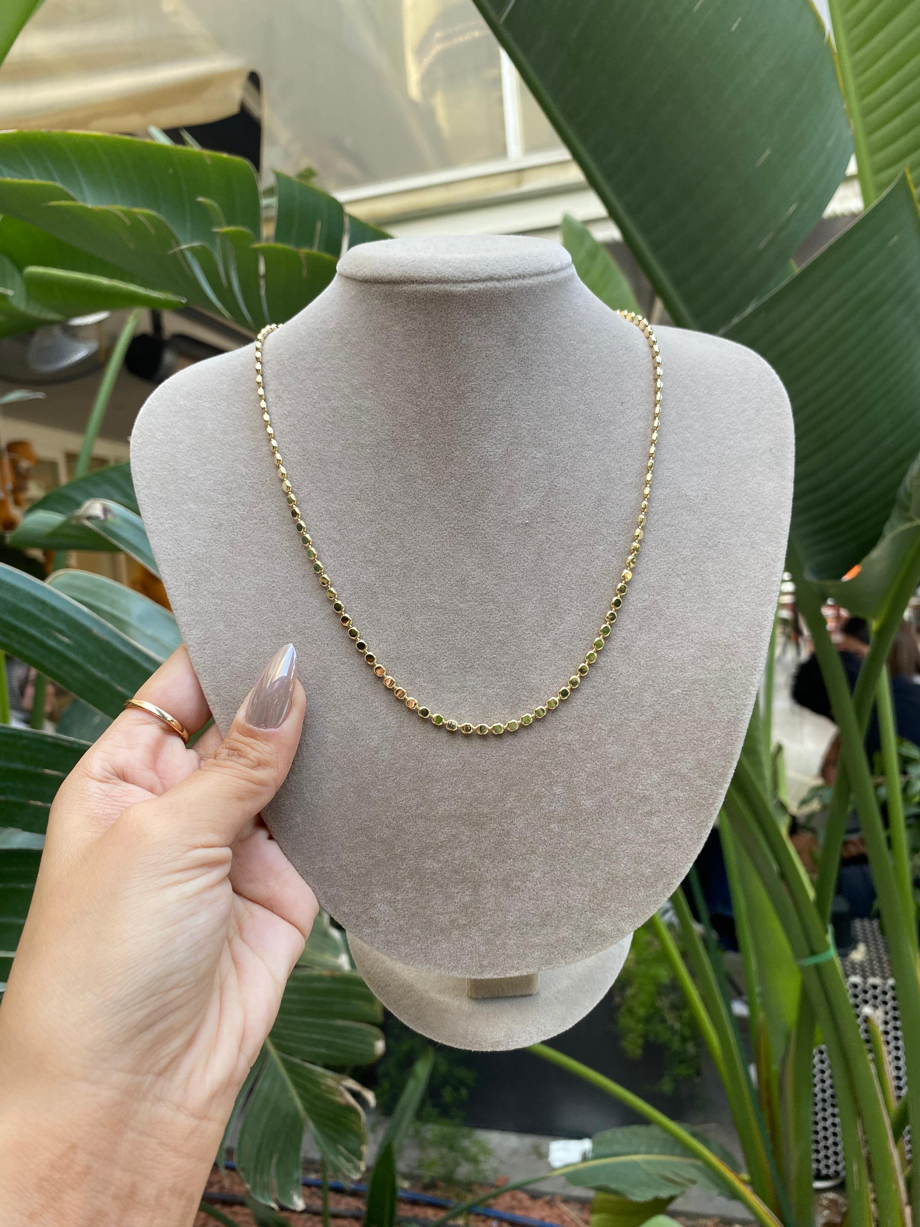 Xuping 14K Gold Ezme Pul Zincir Kolye - 45 cm