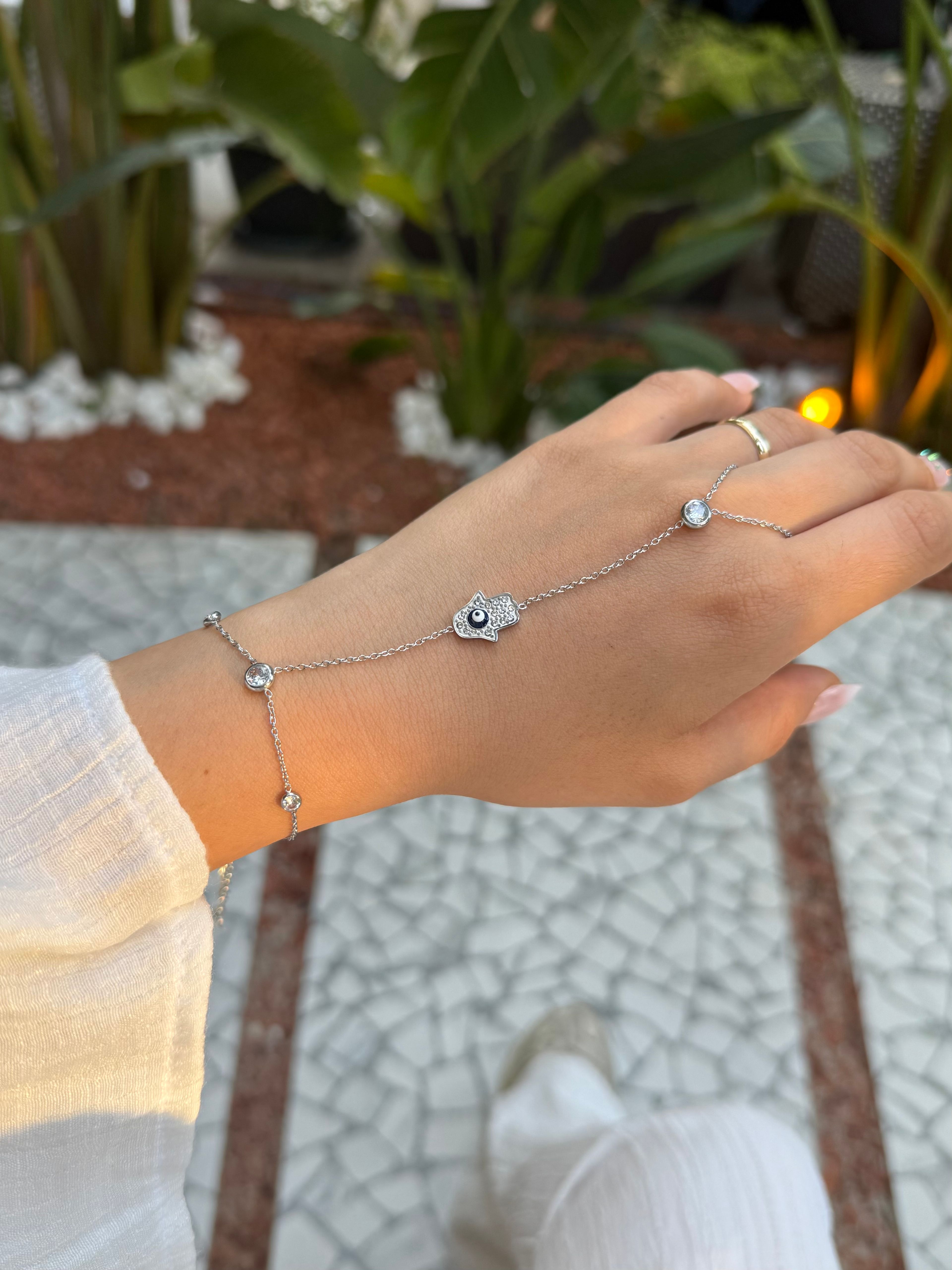 Çelik Silver Hamsa Şahmeran