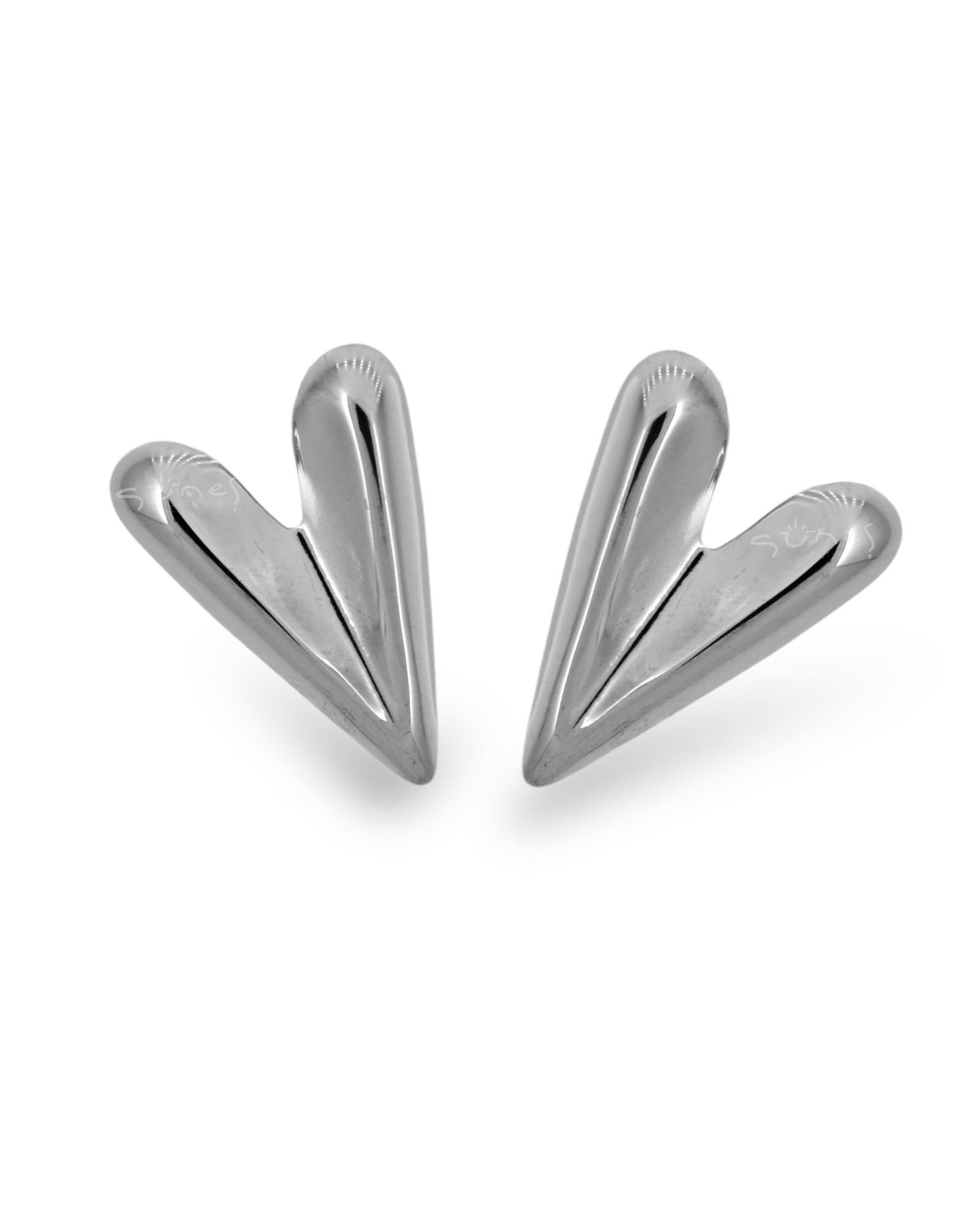Çelik Silver Kalp Küpe