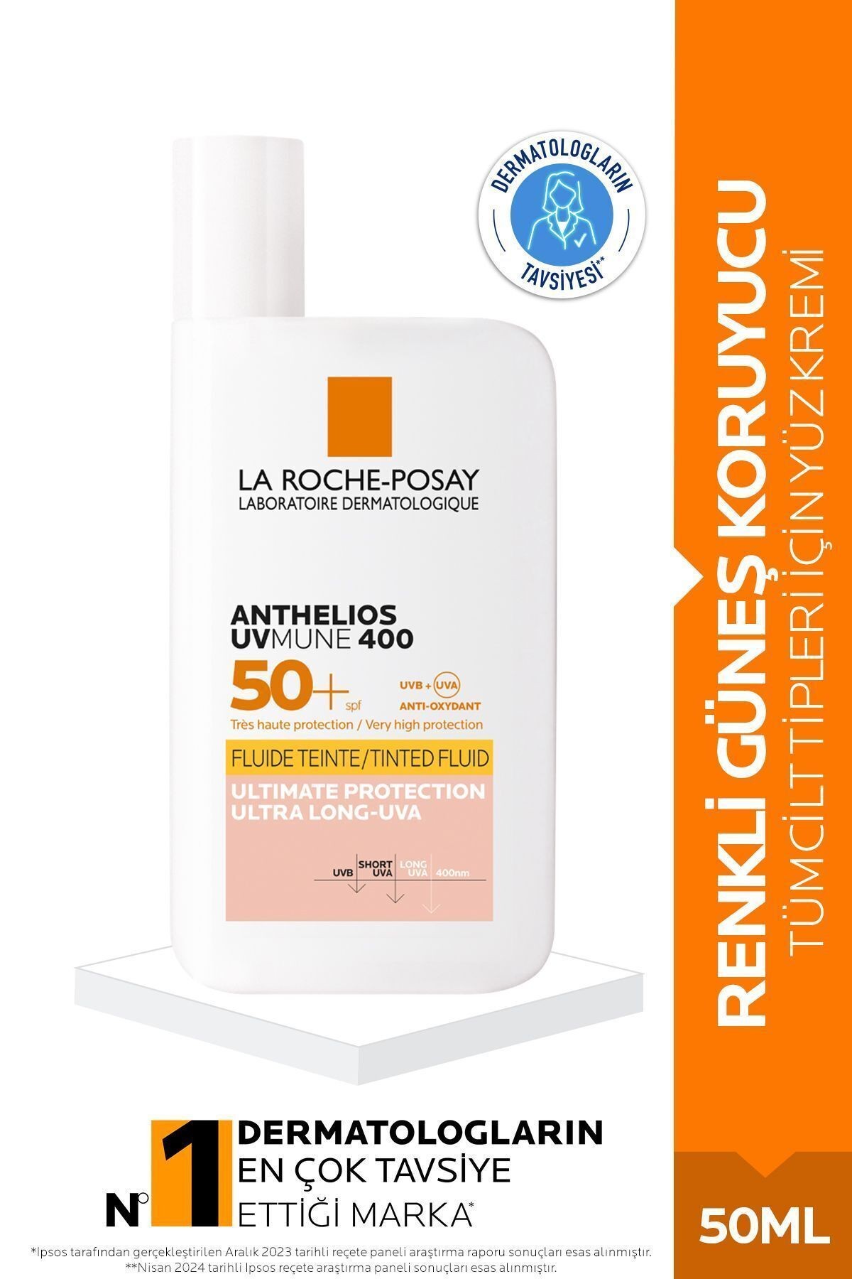 La Roche Posay Anthelios UVmune Fluid Renkli Güneş Kremi SPF50+ 50 ml