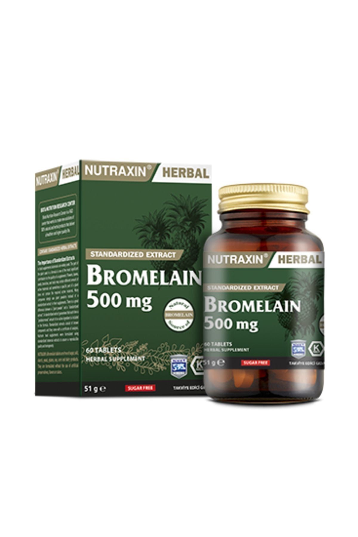 NUTRAXIN Bromelain 500 Mg 60 Tablet