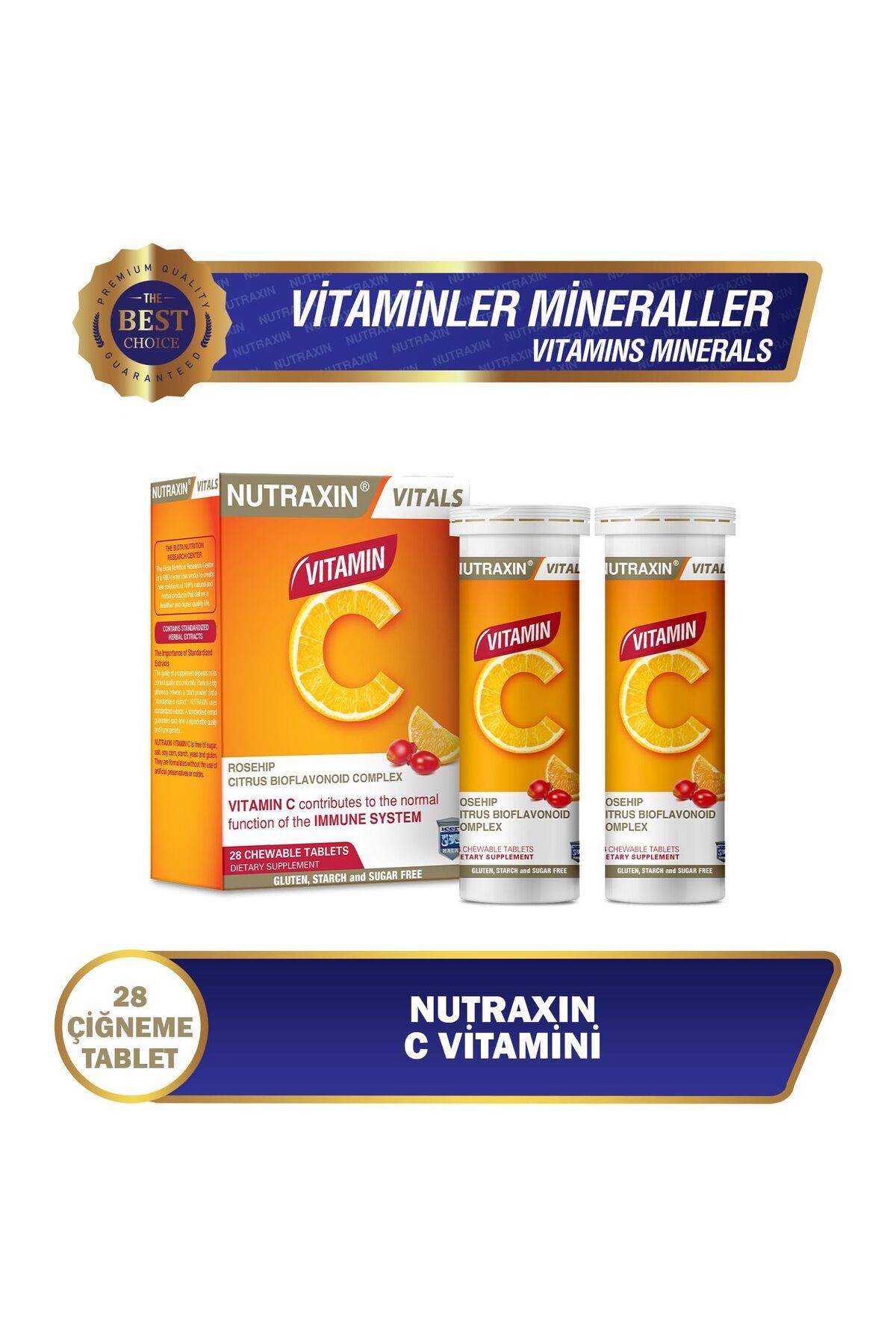 NUTRAXIN C Vitamini 28 Çiğneme Tableti