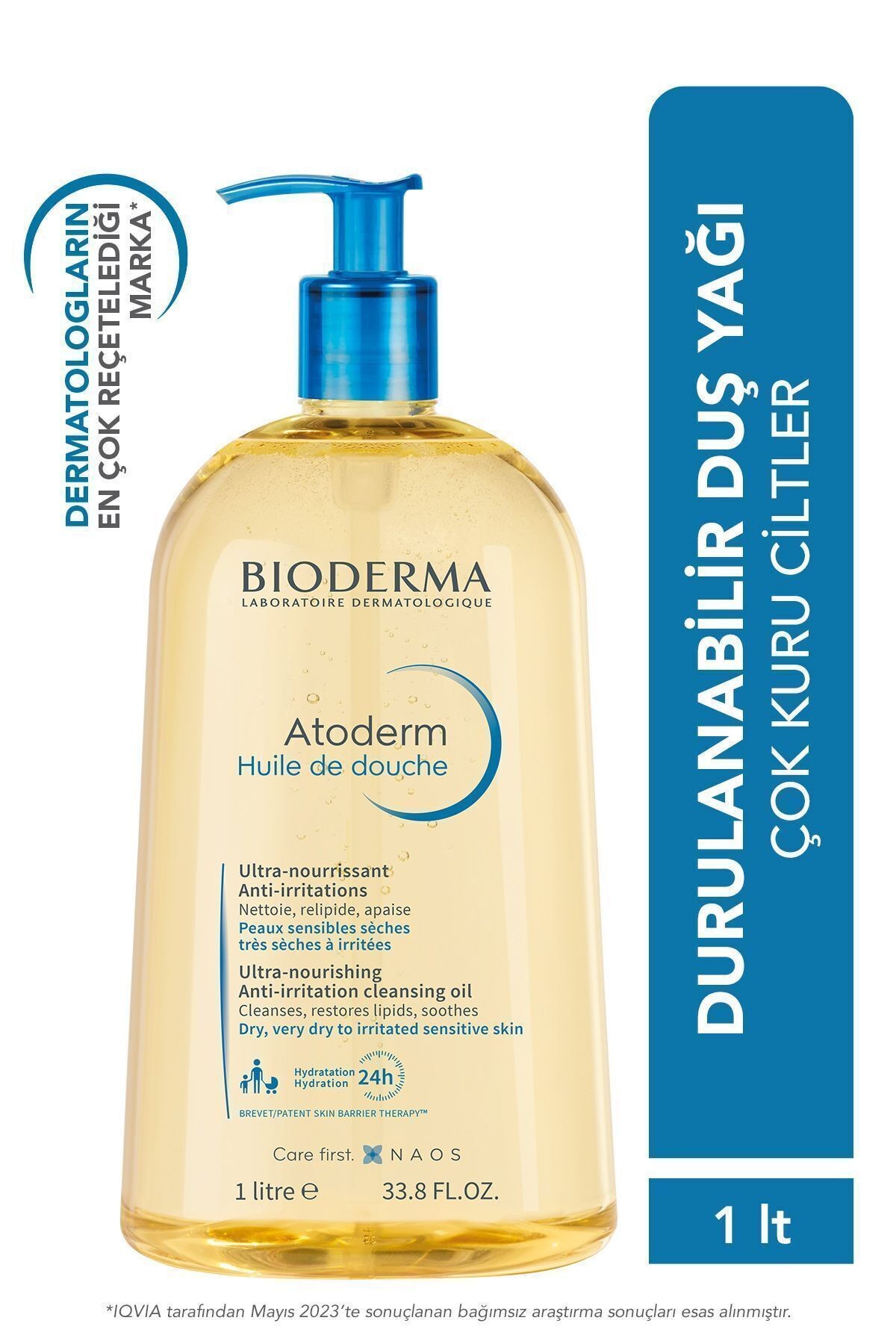 BİODERMA Atoderm Shower Oil Kuru Cilt Nemlendirici ve Besleyici Duş Yağı Niasinamid Bebek Çocuk Yetişkin 1 Lt