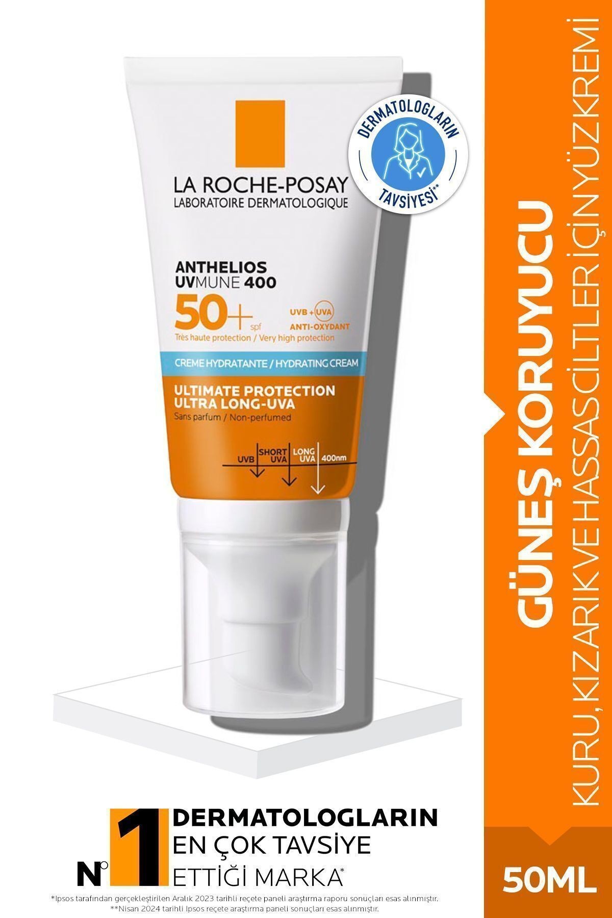 LA ROCHE POSAY Anthelios Uvmune SPF+50 Nemlendirici Güneş Kremi