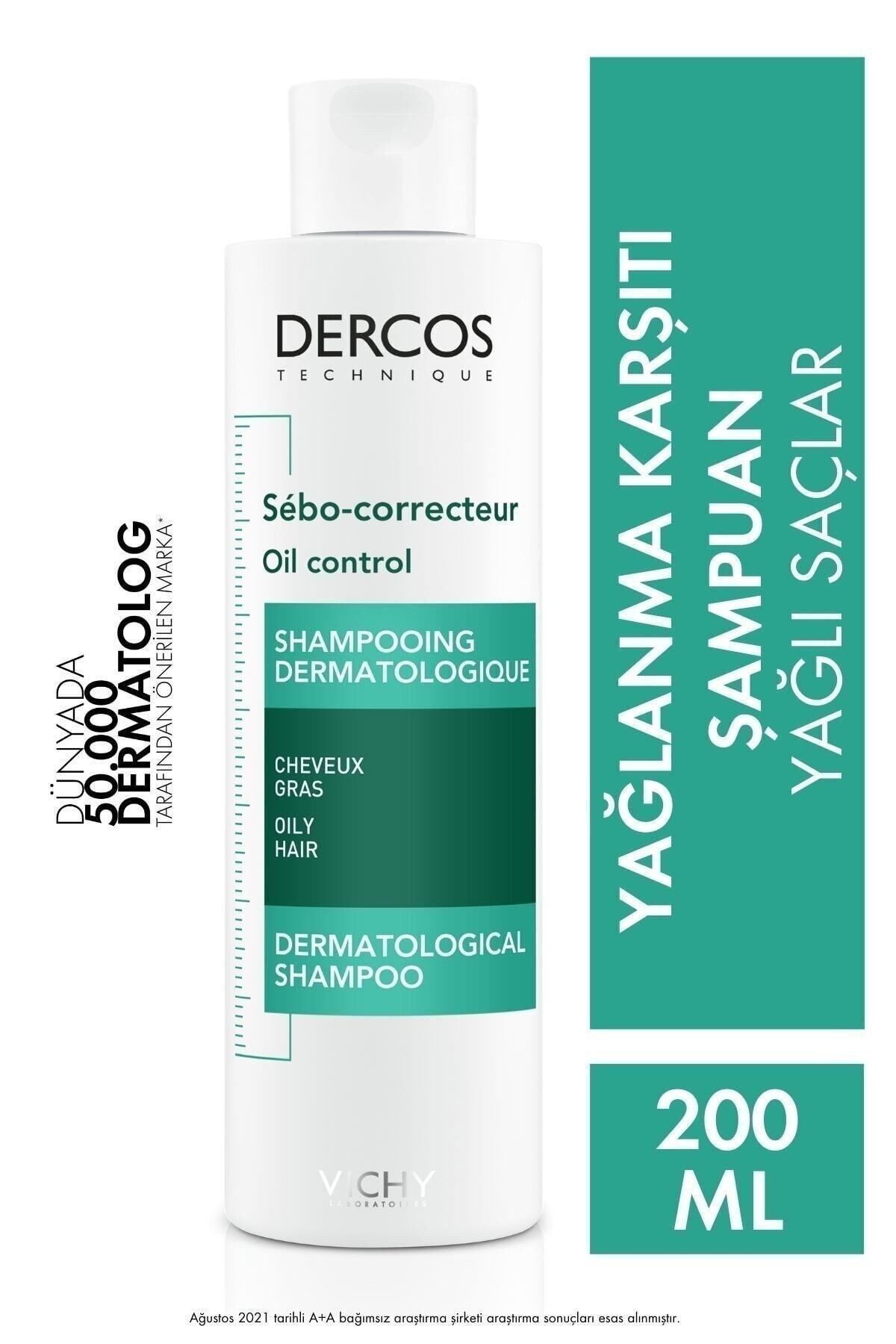 VICHY Dercos Oil Control Yağlanma Karşıtı Bakım Şampuanı 200ml