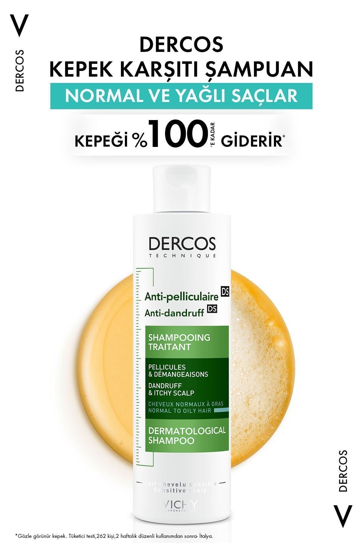 VICHY Dercos Normal/Yağlı Saçlar İçin Kepek Karşıtı Saç Bakım Şampuanı 200 ML