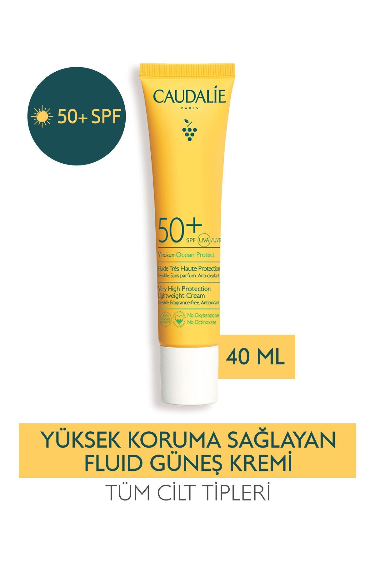 CAUDALİE Vinosun Spf50+ Ocean Protect Güneş Koruyucu Krem 40 Ml