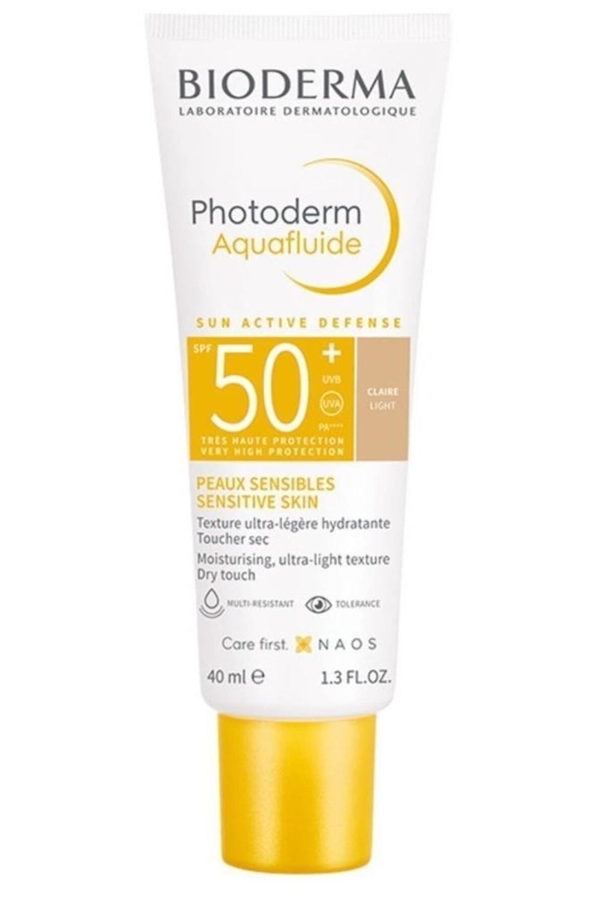 BİODERMA Photoderm SPF 50+ Aquafluide Renkli Güneş Kremi 40 ml Claire Light