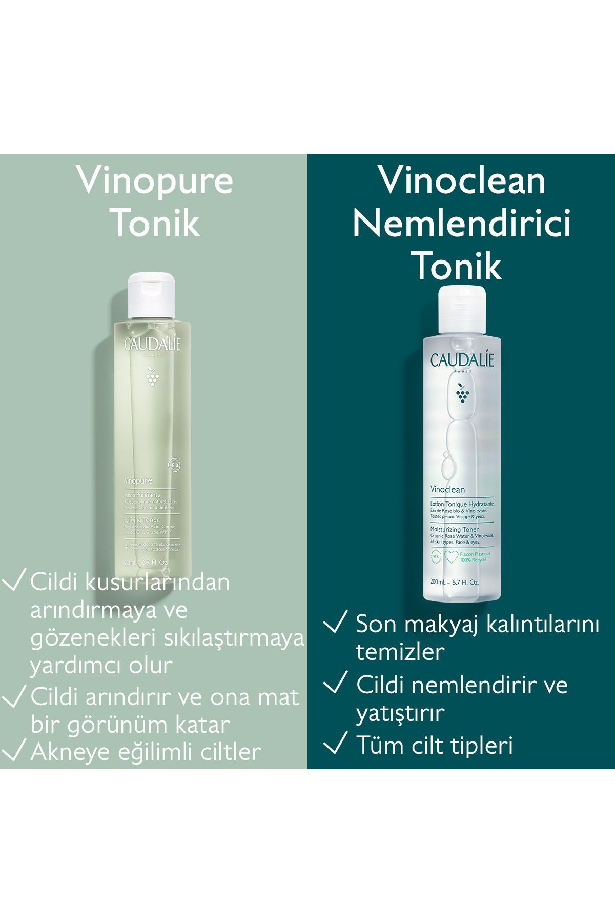 CAUDALİE Vinoclean Nemlendirici Tonik 200 ml