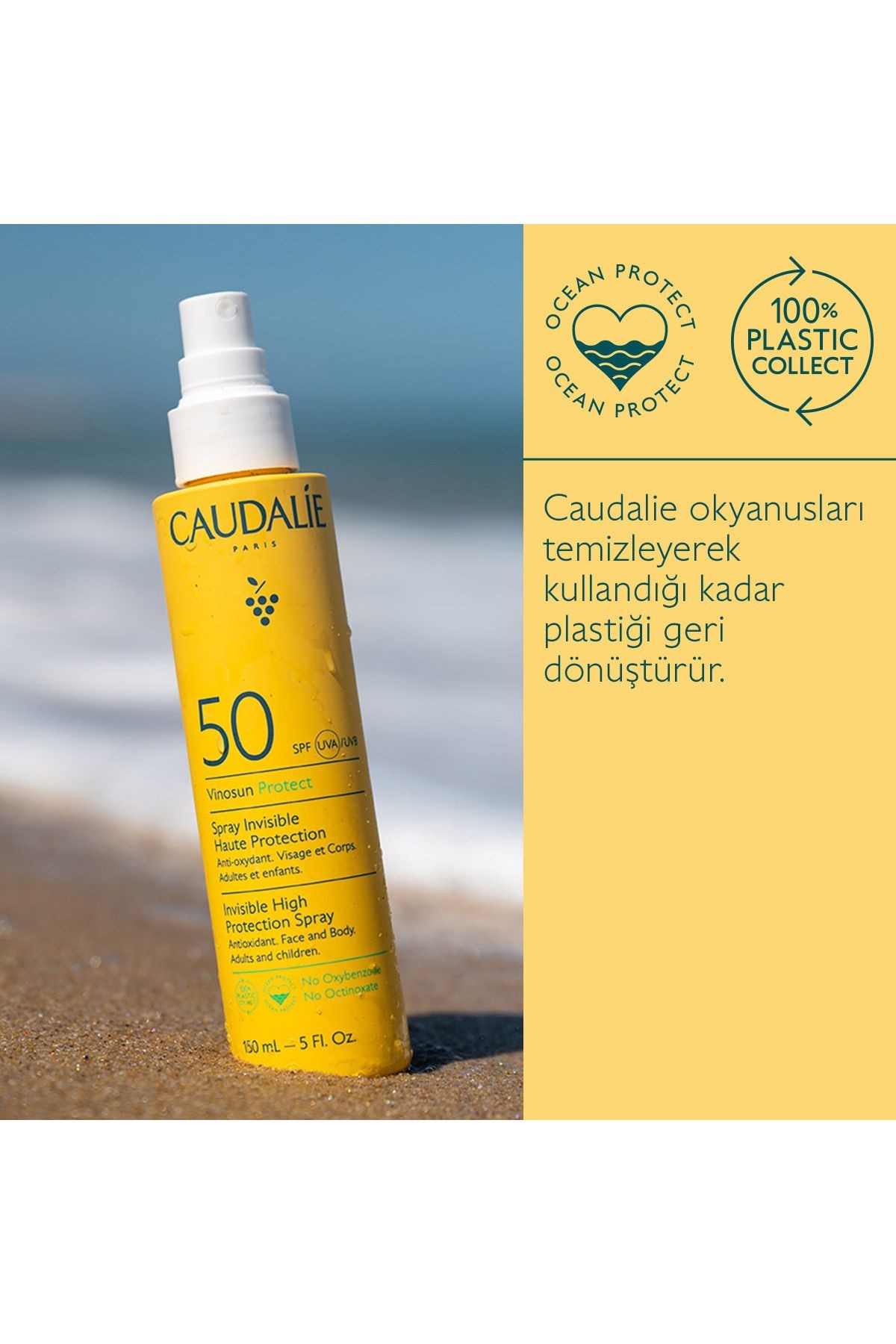 CAUDALİE Vinosun Yüksek Koruma Sağlayan Güneş Spreyi SPF50 150 ml