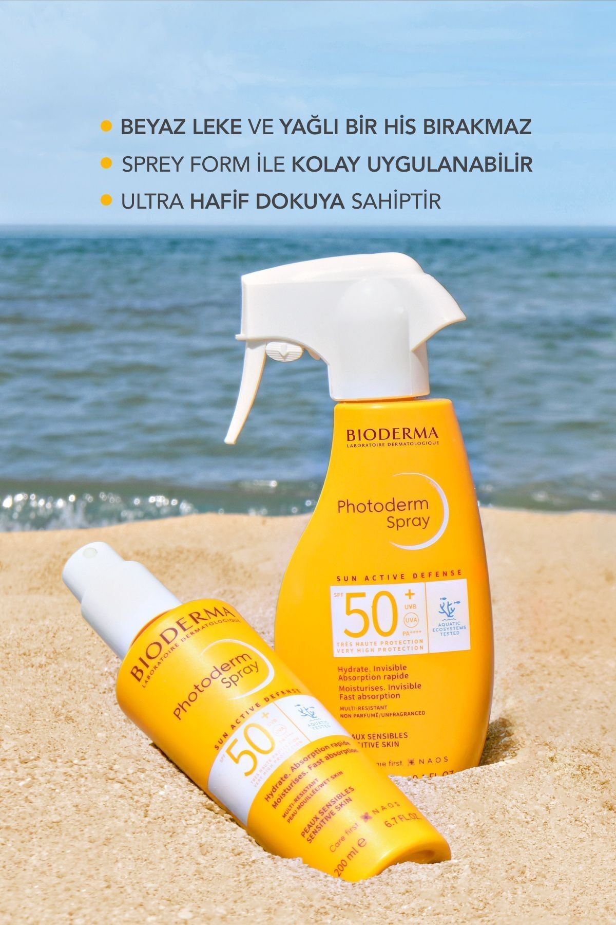 BİODERMA Photoderm Spray SPF50+ Tüm Ciltler için Aile Boyu Sprey Formda Yüksek Korumalı Güneş Kremi 300 ml