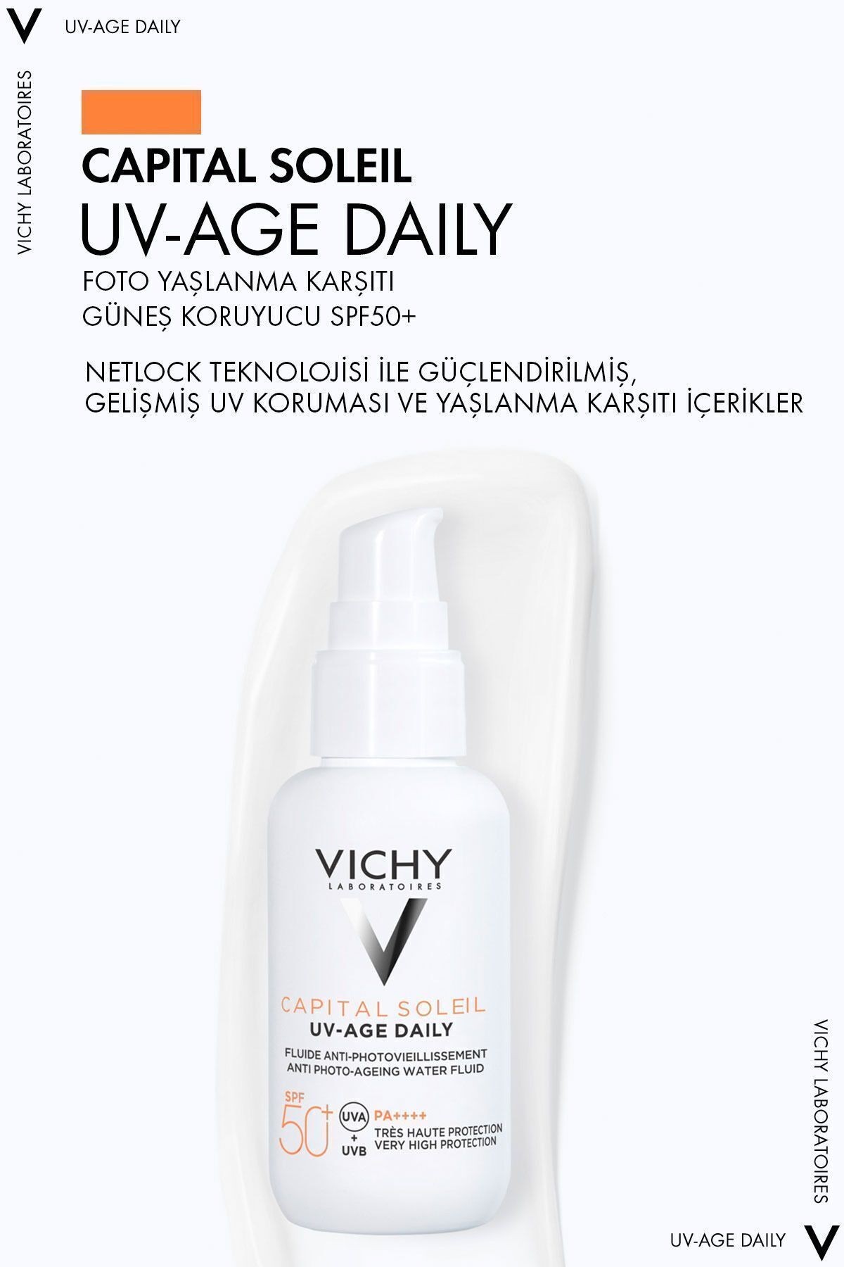 VICHY Capital Soleil Uv Age Daily Spf50 Foto Yaşlanma Karşıtı Güneş Kremi 40ml