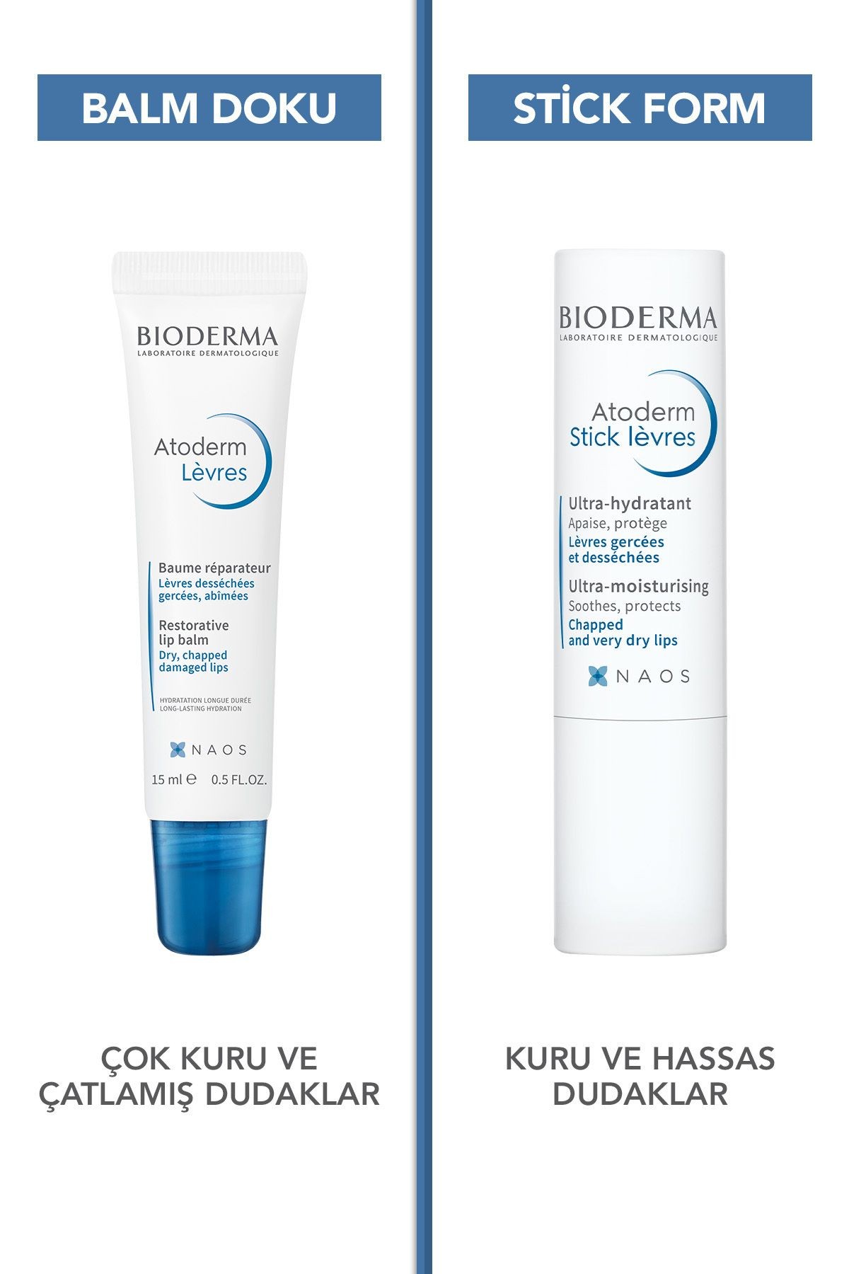 BIODERMA Atoderm Lip Stick Nemlendirici Dudak Bakım Kremi 4 gr